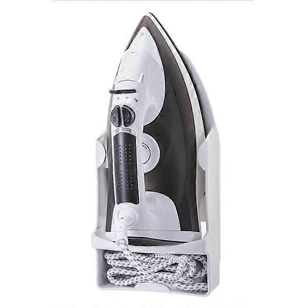 حامل حديد كهربائي موسع مقاوم للحرارة مثبت على الحائط مع خطافات لفندق خزانة الملابس أبيض