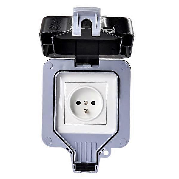 External Outdoor IP66 1 Gang Wall Socket Dustproof Surface Mounted Protection