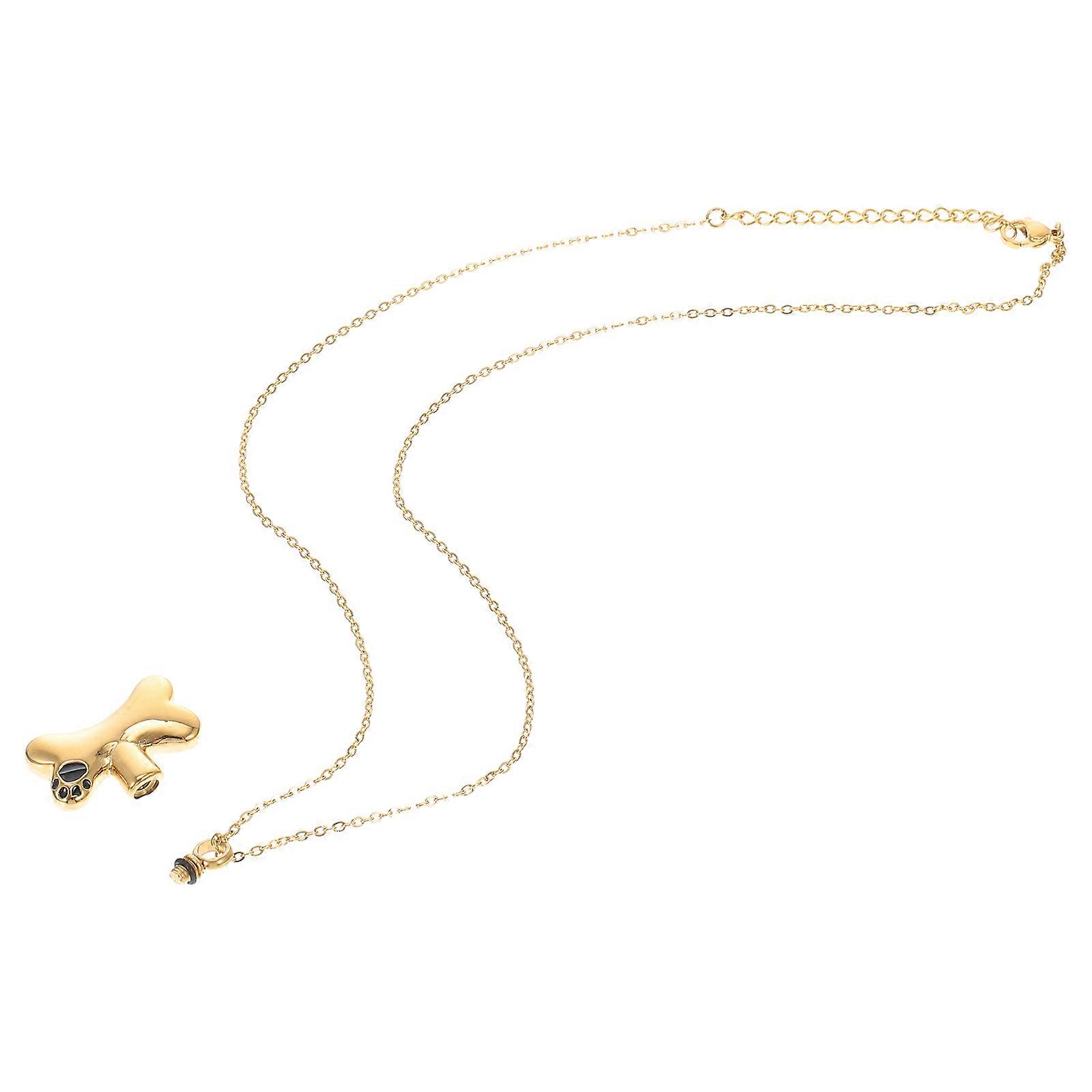 Golden Aromatherapy Diffuser Necklace with Synthetic Material for Storage Use and Commemorative