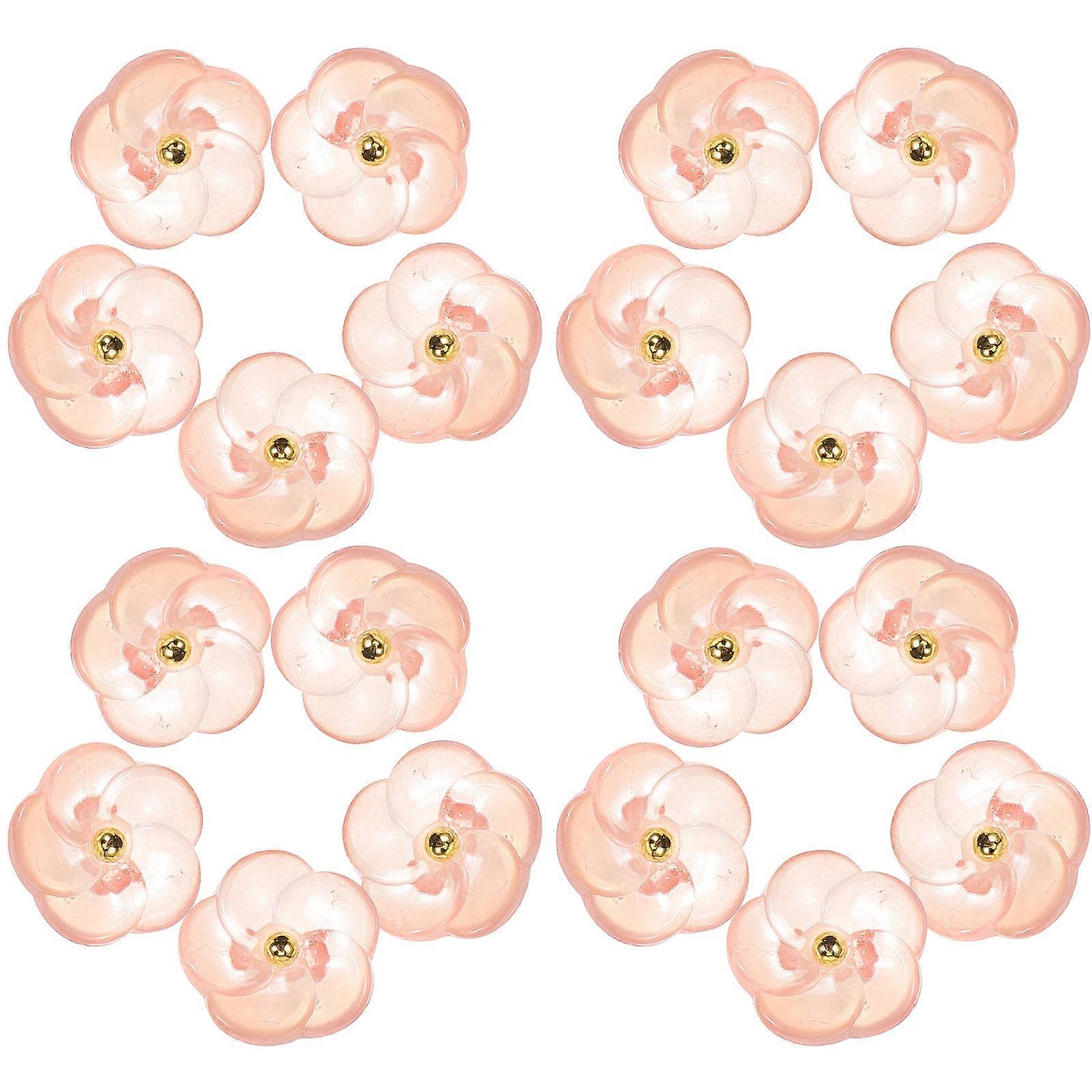 Flower Shaped Buttons 100Pcs Suitable For Crafters And DIY Enthusiasts In Rose Gold Perfect For Wedding Parties Thanksgiving