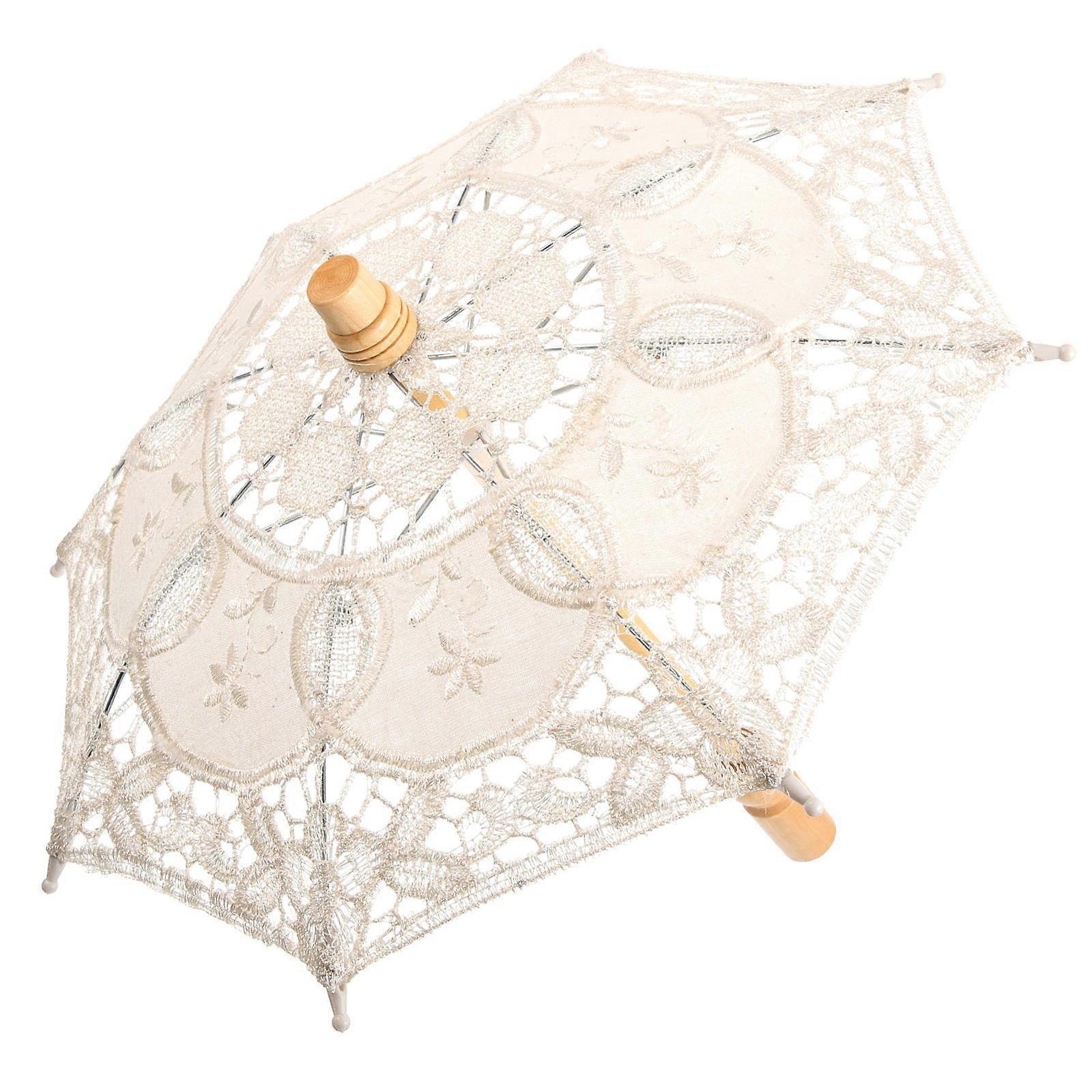 Lace Parasol Umbrella for Weddings & Bridal Photography Lightweight Elegant Design with Ergonomic Handle Versatile Decoration for Events and Parties
