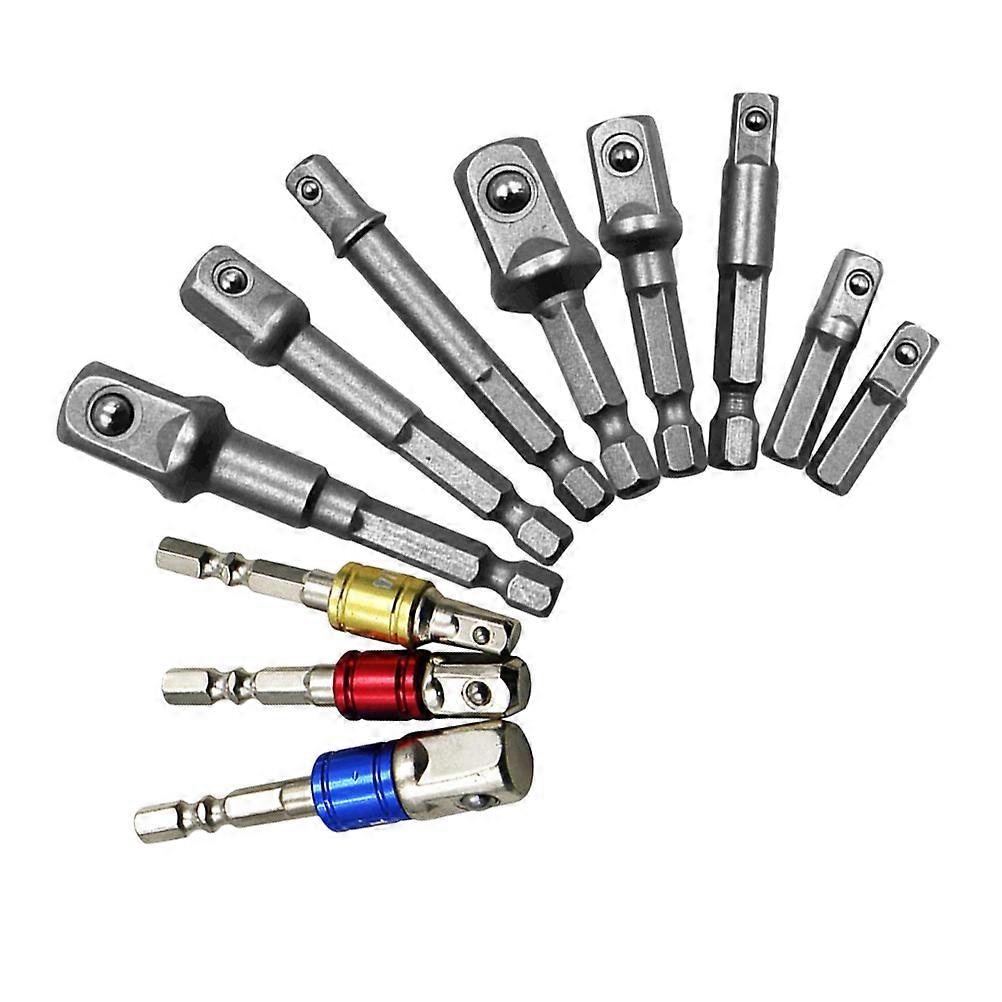 Square Head Socket Extension Rod 11Pcs Handle Drill Accessories Enhance Work Efficiency For DIY Projects