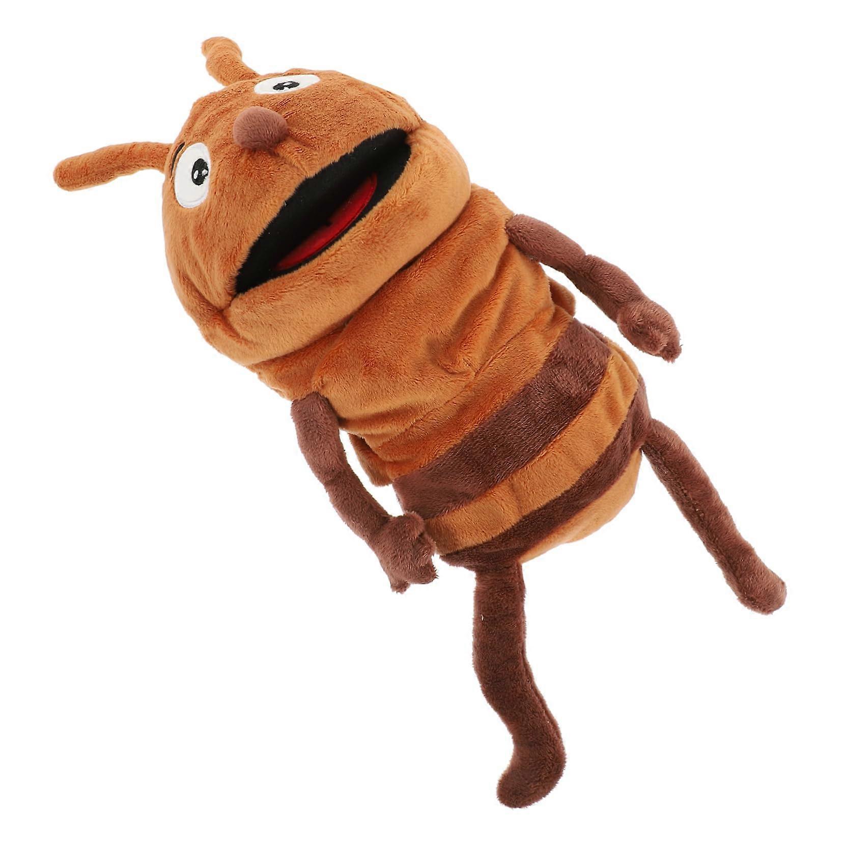 Soft Plush Ant Hand Puppet for Interactive Role Play, Motor Skills Development, Machine Washable, Ideal for Kindergarten and Home