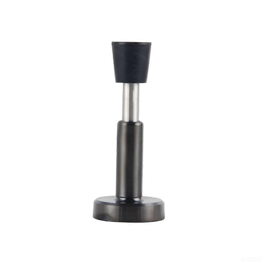 Door Stopper Stainless Steel With Telescoping Hydraulic Buffer, Retractable, Collision Prevention, No Drilling, Black