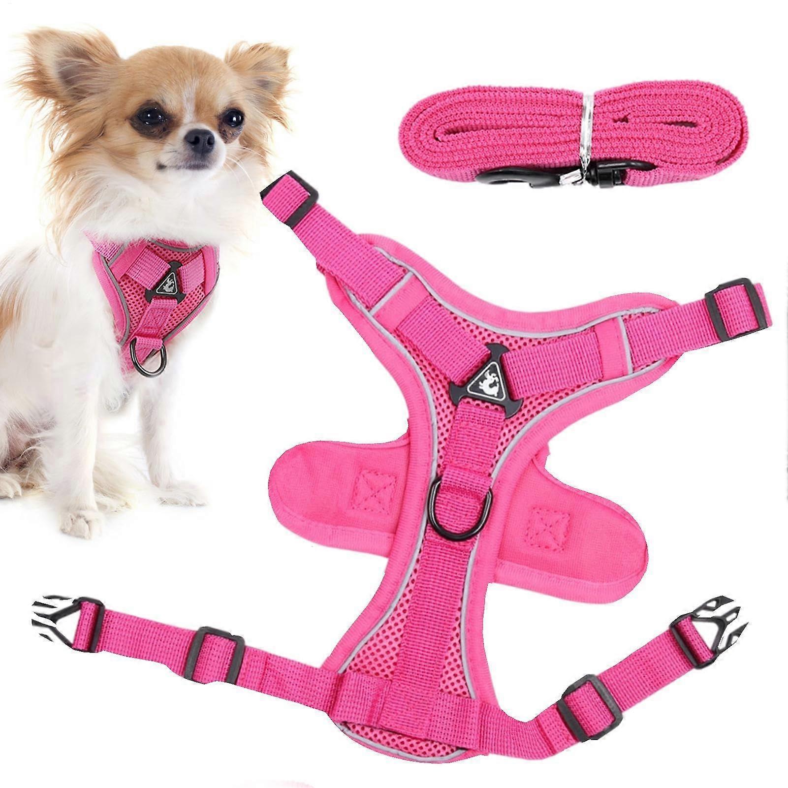 Cat Harness and Lead Set, Escape Proof Reflective Jogging Harness for Kittens and Puppies, Adjustable Size Walking Gear