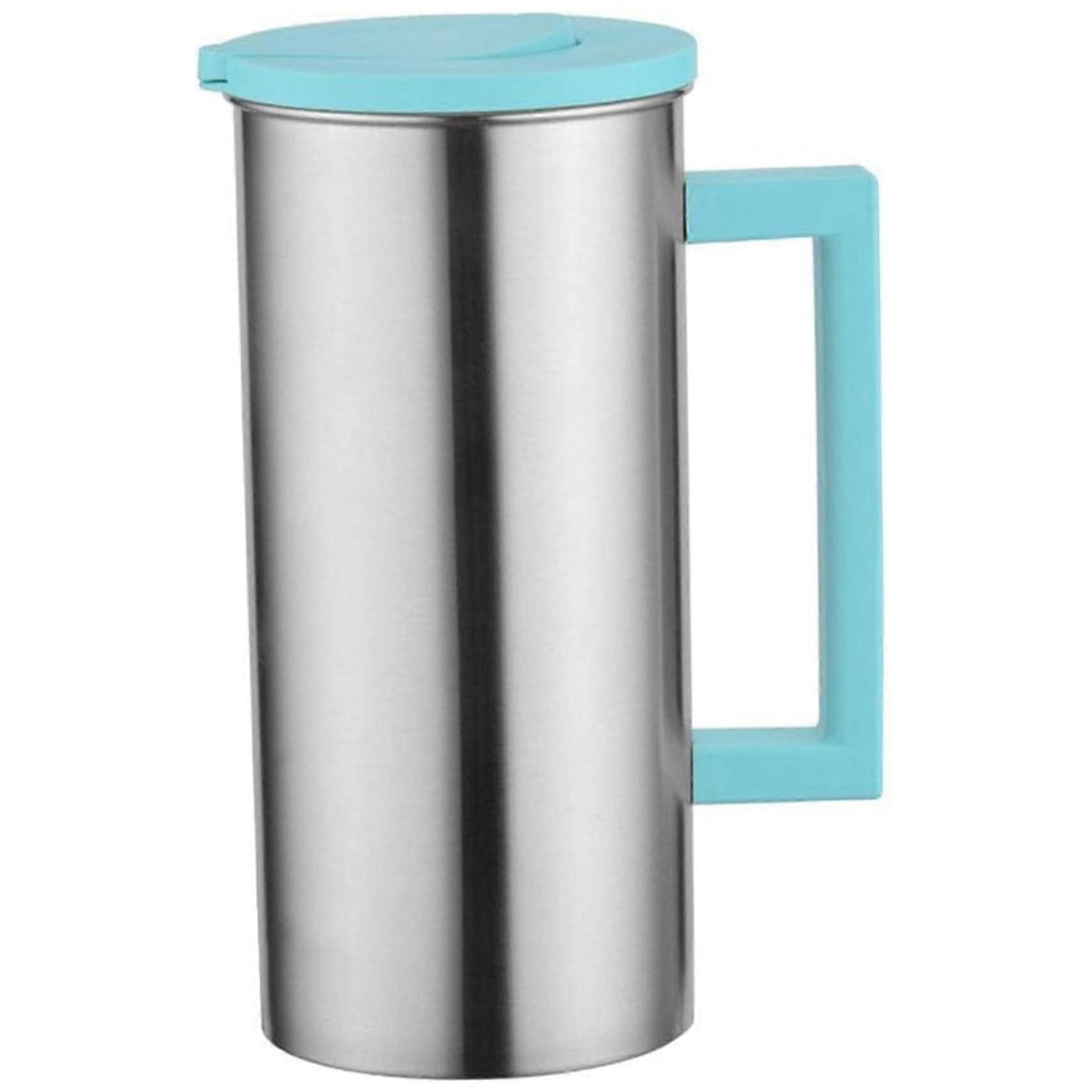 Stainless Steel Jug with Anti-Scald Handle, 1.8L Insulated Pitcher for Juice, Tea, and Coffee, Brushed Finish