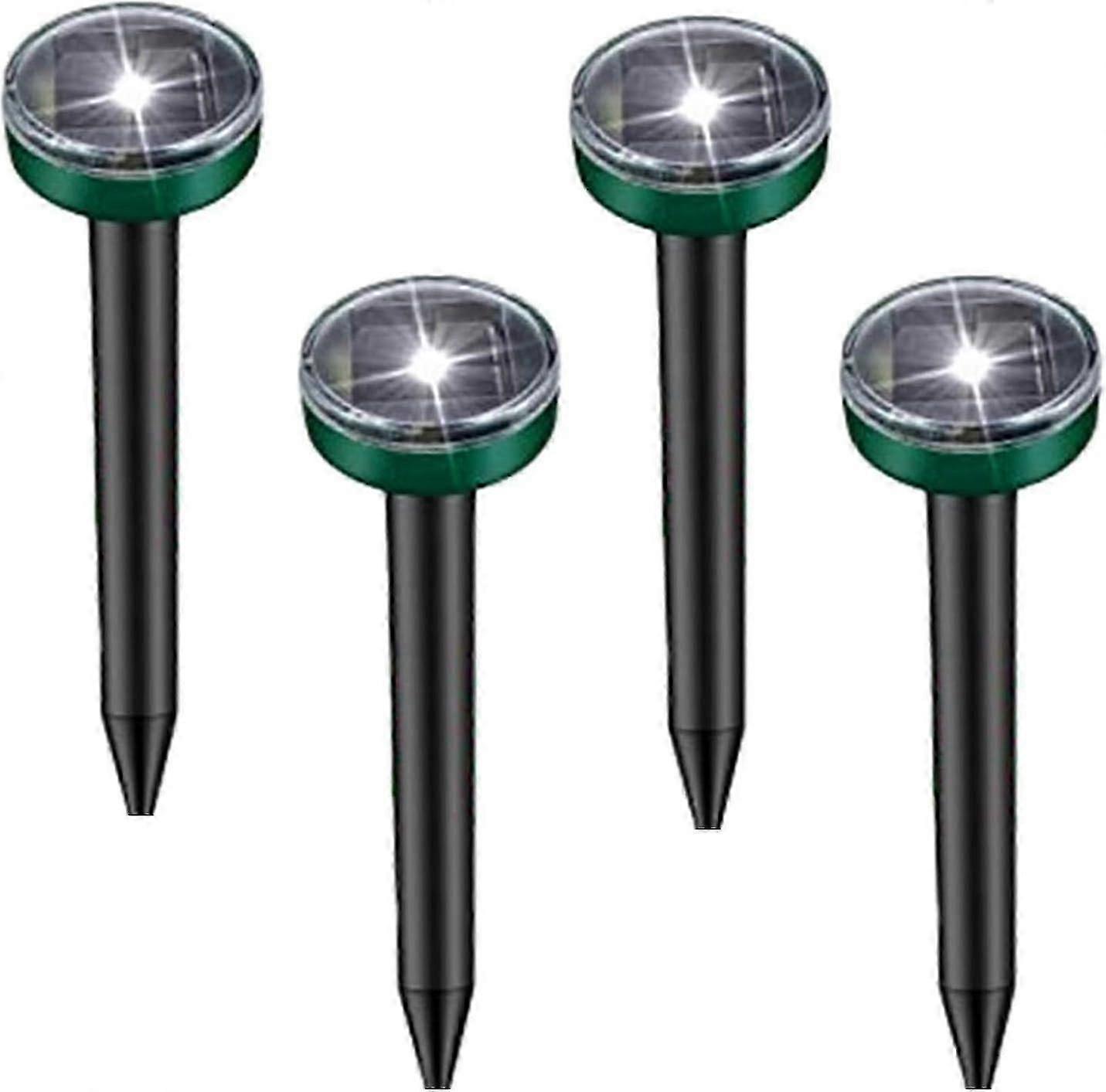 4-Pack Ultrasonic Solar Mole Repeller with Cat Repeller Function for Solar Mouse Protection in 2025 Model Range