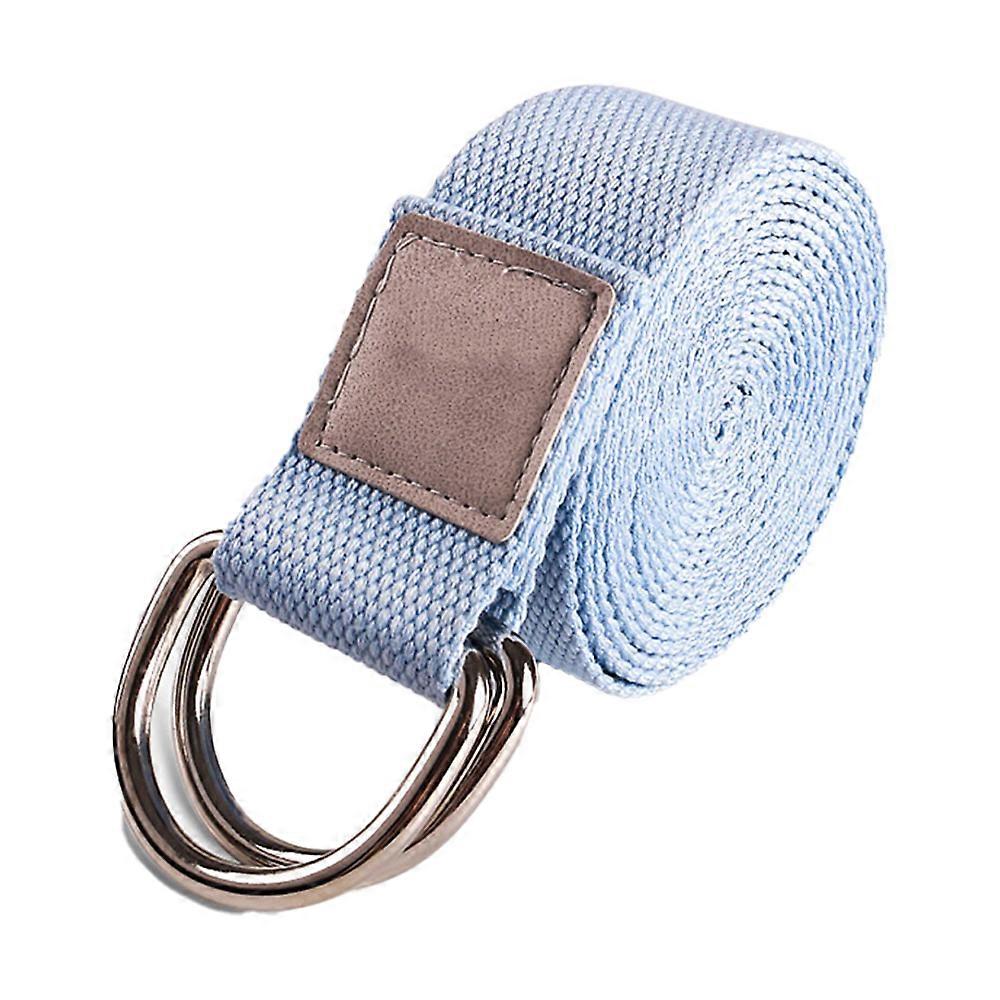 Yoga Strap with Extra Secure Adjustable D-Ring Buckle Yoga Stretching Strap for Flexibility, 183cm-Blue