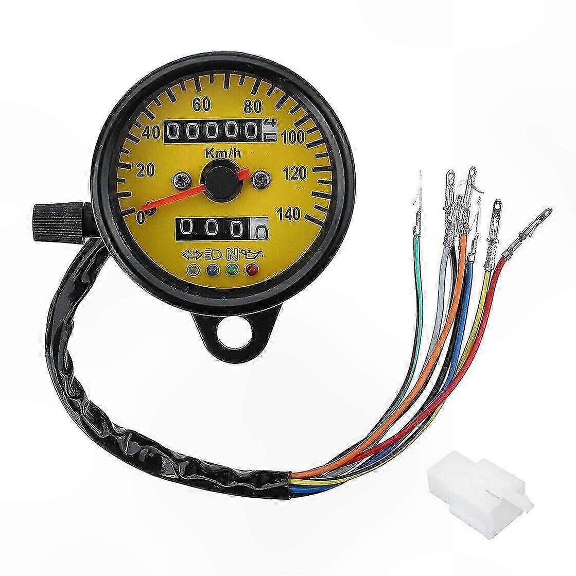 LED Backlit Dual Gauge for Motorcycle Speedometer and Tachometer with Odometer Function