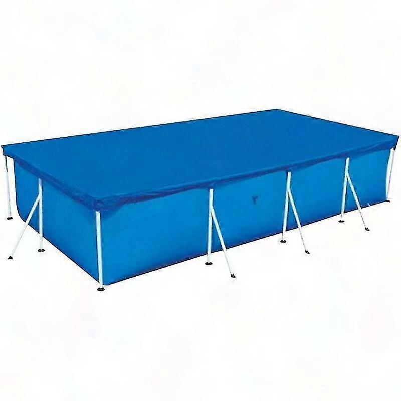 Blue Rectangular Tubular Pool Cover for Bubble Pools - 220x150cm