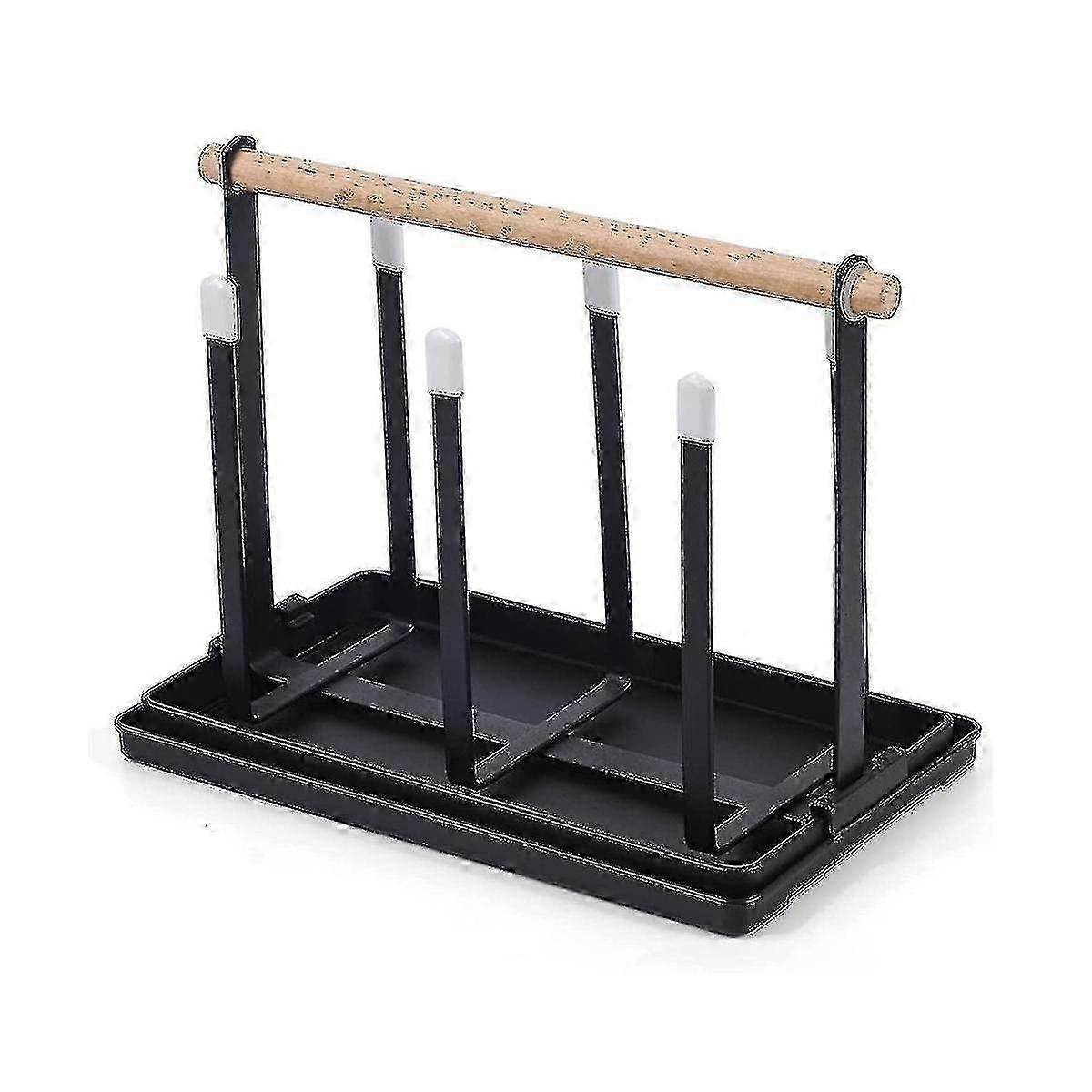 Metal Cup Holder With Drip Tray And Bottle Dryer