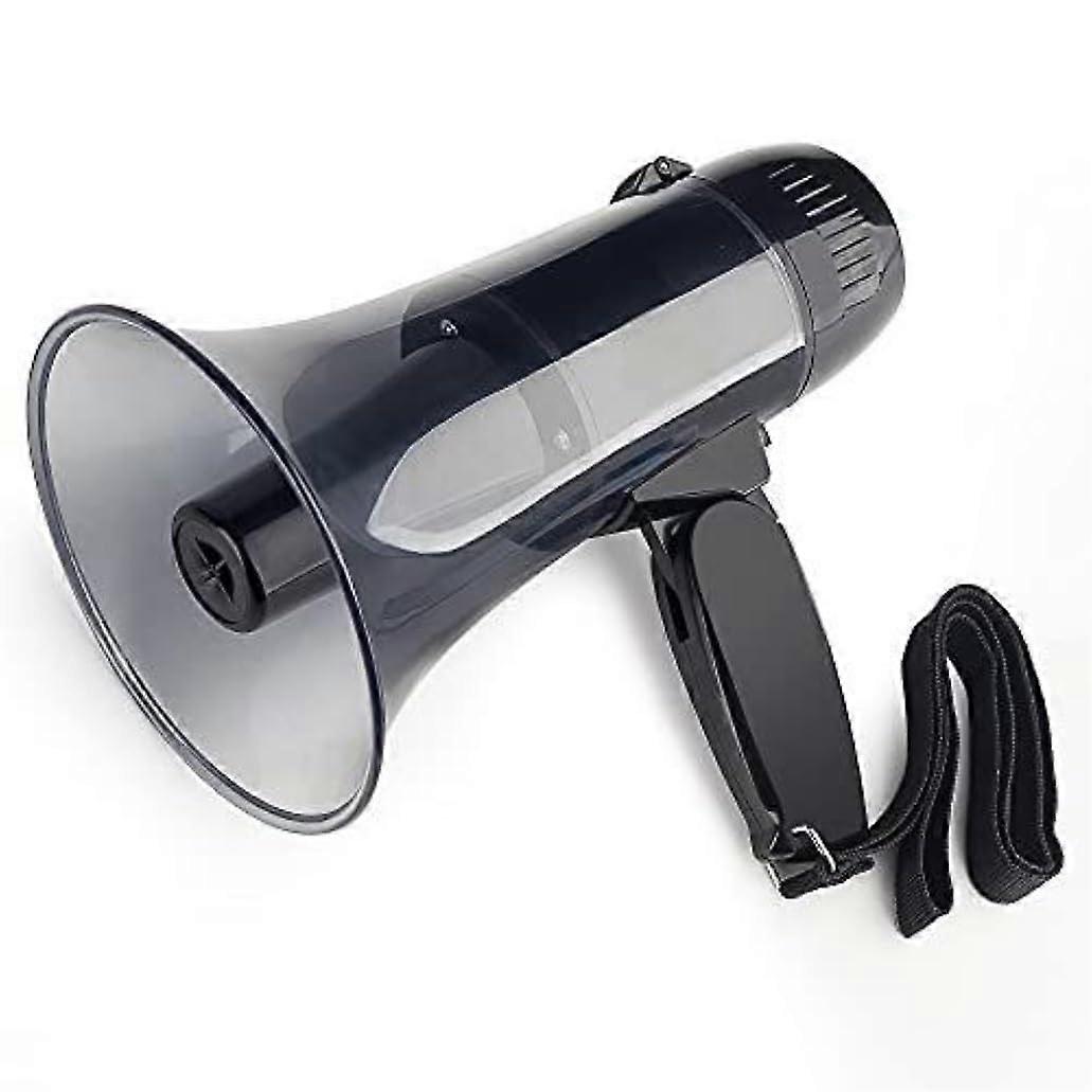 Megaphone Bullhorn Bullhorn Portable Megaphone 20 Watt Bullhorn Speaker USB Port W/Builtin Siren And Alarm Modes Recording Megaphone Speaker(Black)