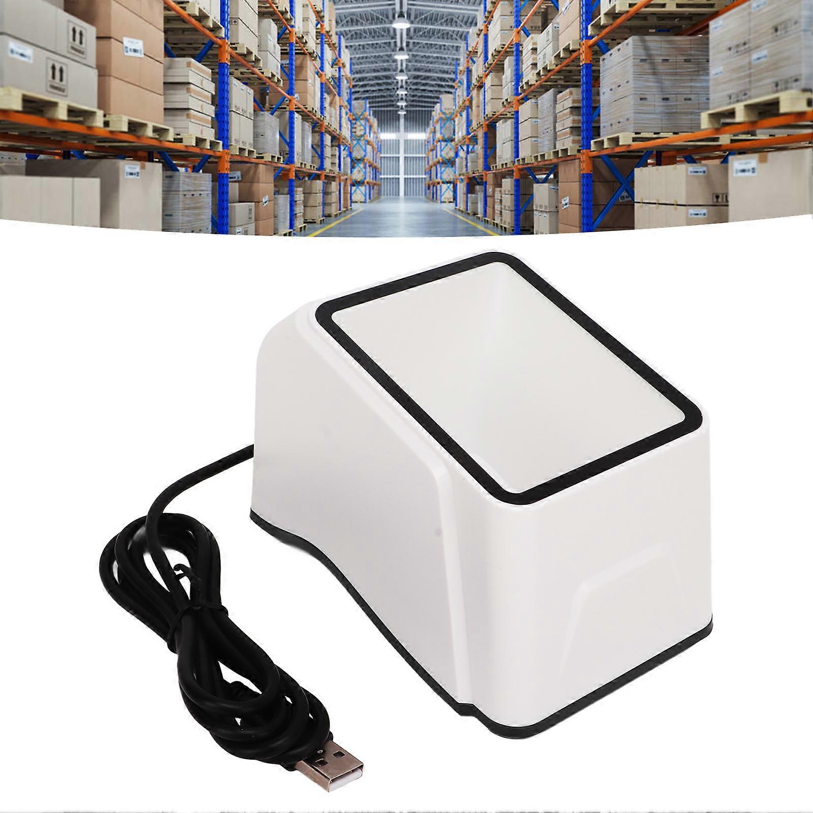 Ultra Quick 1D 2D Barcode Scanner USB White for Mobile Payment