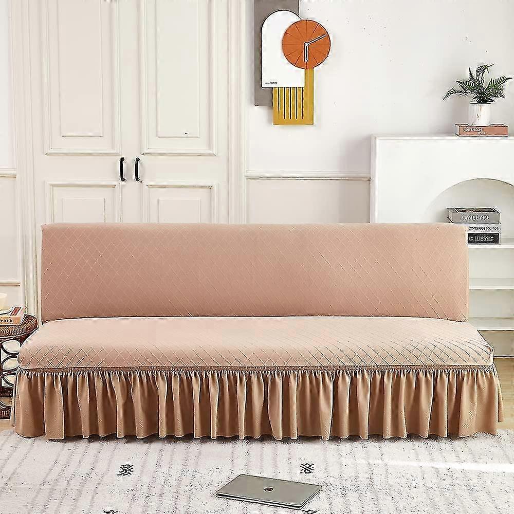 Sofa cover without armrests Stretch sofa cover pink