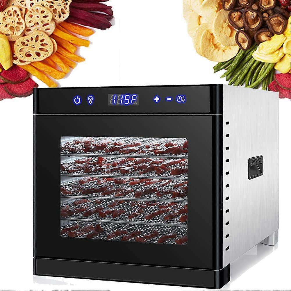 Food Dehydrator With 6 Or 8 Trays, Beef Jerky Dehydrator, Adjustable Temperature, Electric For Fruits And Vegetables