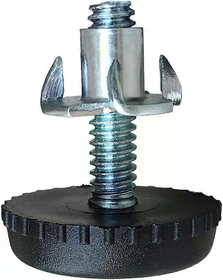 Furniture Levelers, 4 Pack, 1/4"-20 Thread x 1 Inch, Adjustable with T-Nut, Nylon Glide