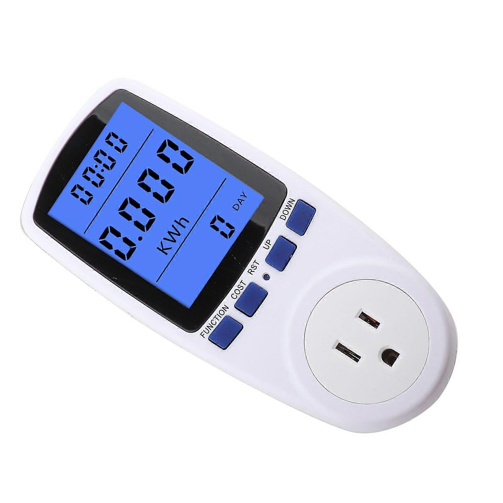 Electricity Usage Monitor Power Meter Plug Home Energy Watt Volt Amps KWH Consumption Analyzer