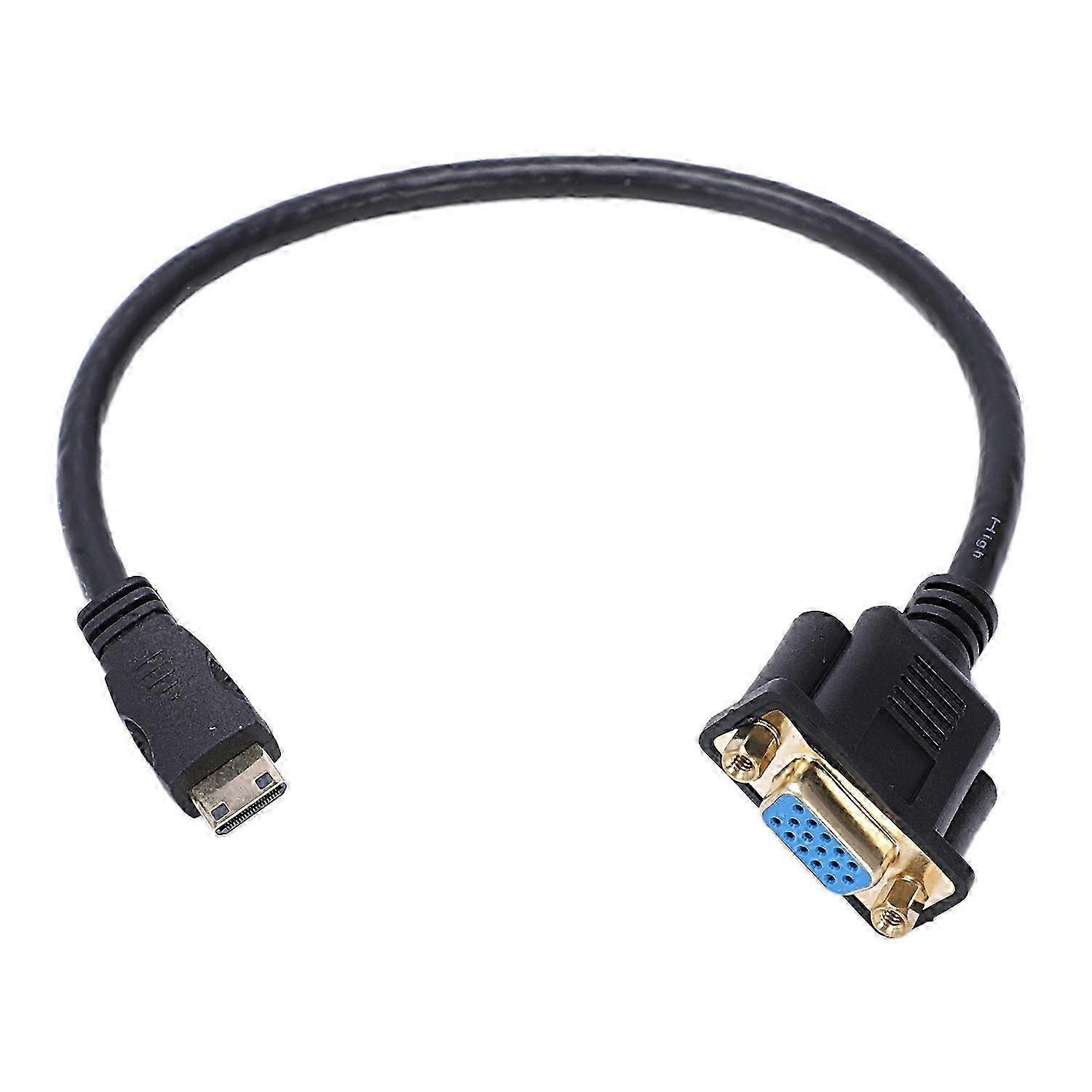 Mini HDMI to VGA cable for projector setup M/F 1FT