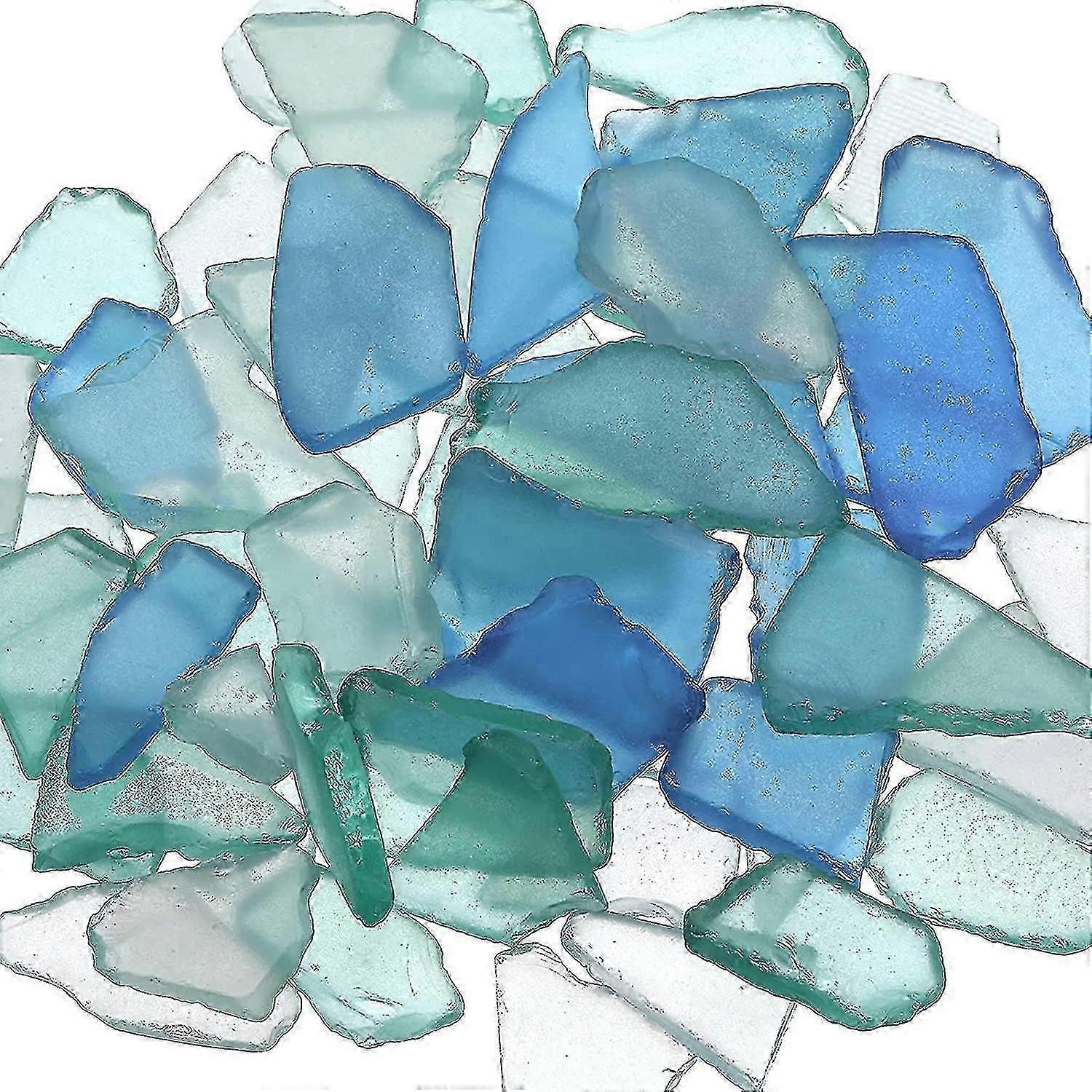 11 עוז זכוכית ים קובלט בתפזורת חתיכות שחף הקאריביים מעד זכוכית ים למסיבת החתונה חוף דקו