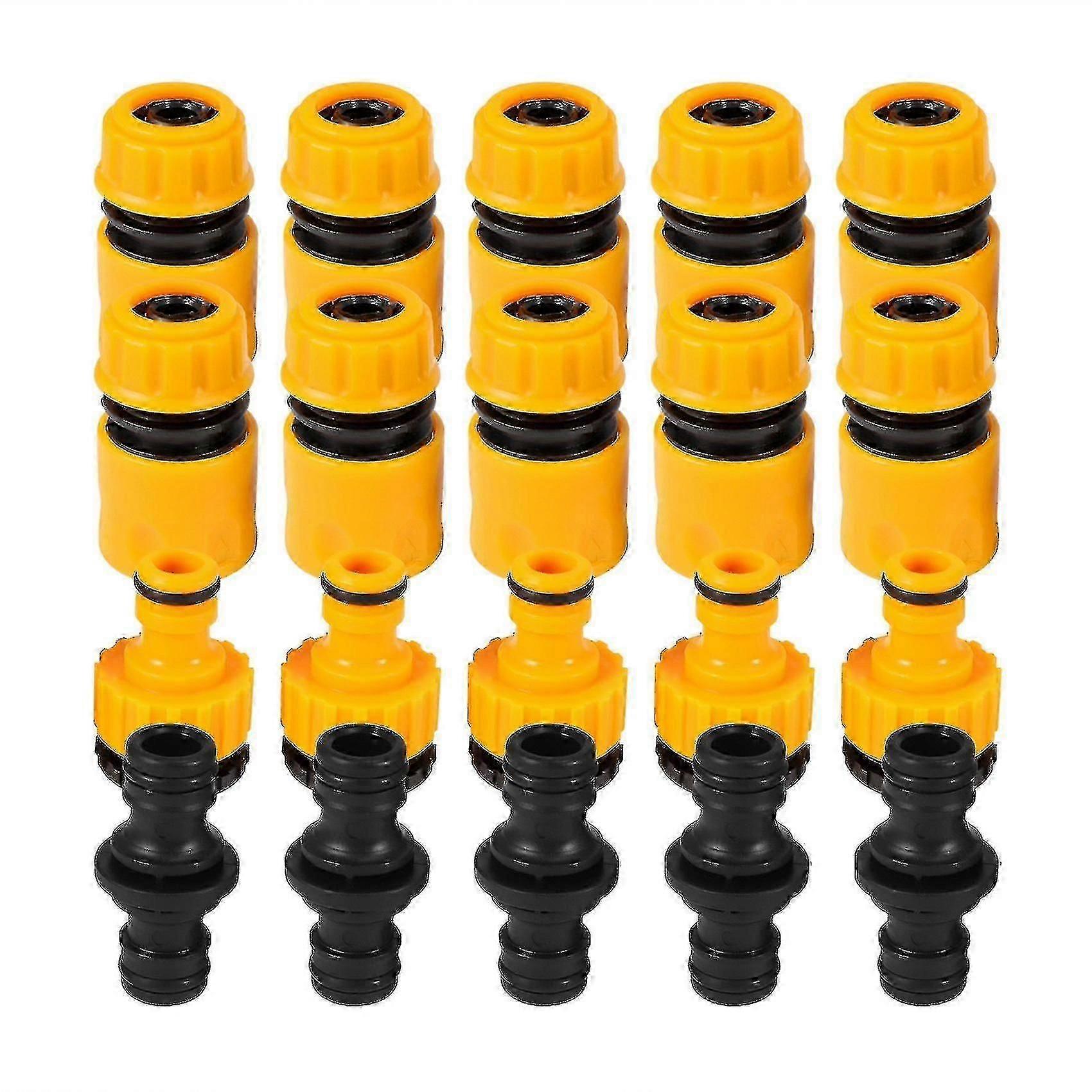 20 Pcs En Hose Connector Set, Connector Hose End Connector Double Hose Extender Hose