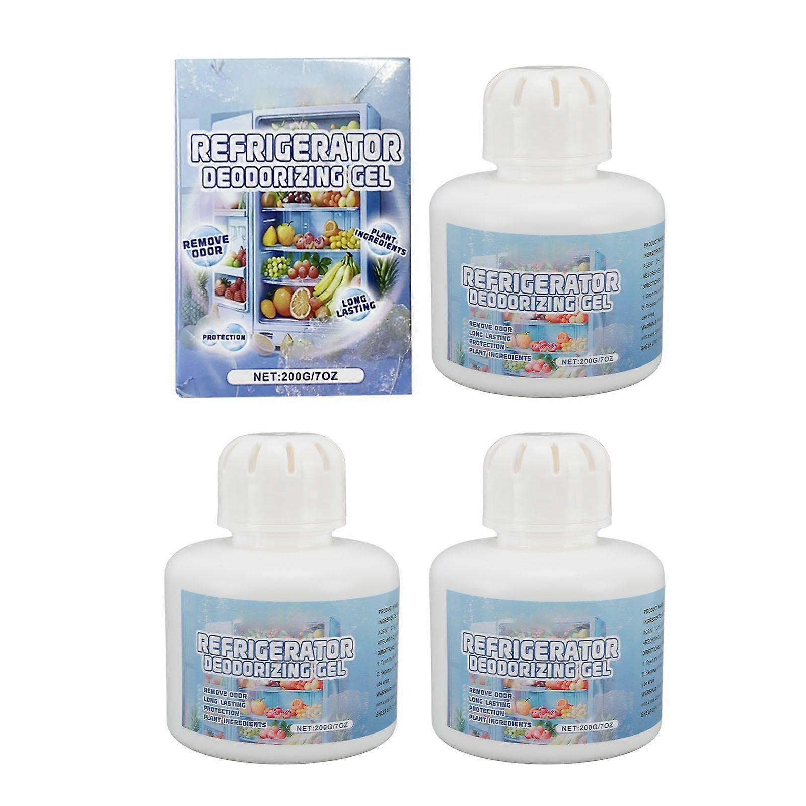3PCS Refrigerator Deodorizer Gel Odor Eliminator Reusable Multifunctional Fridge Air Purifying Gel for Home