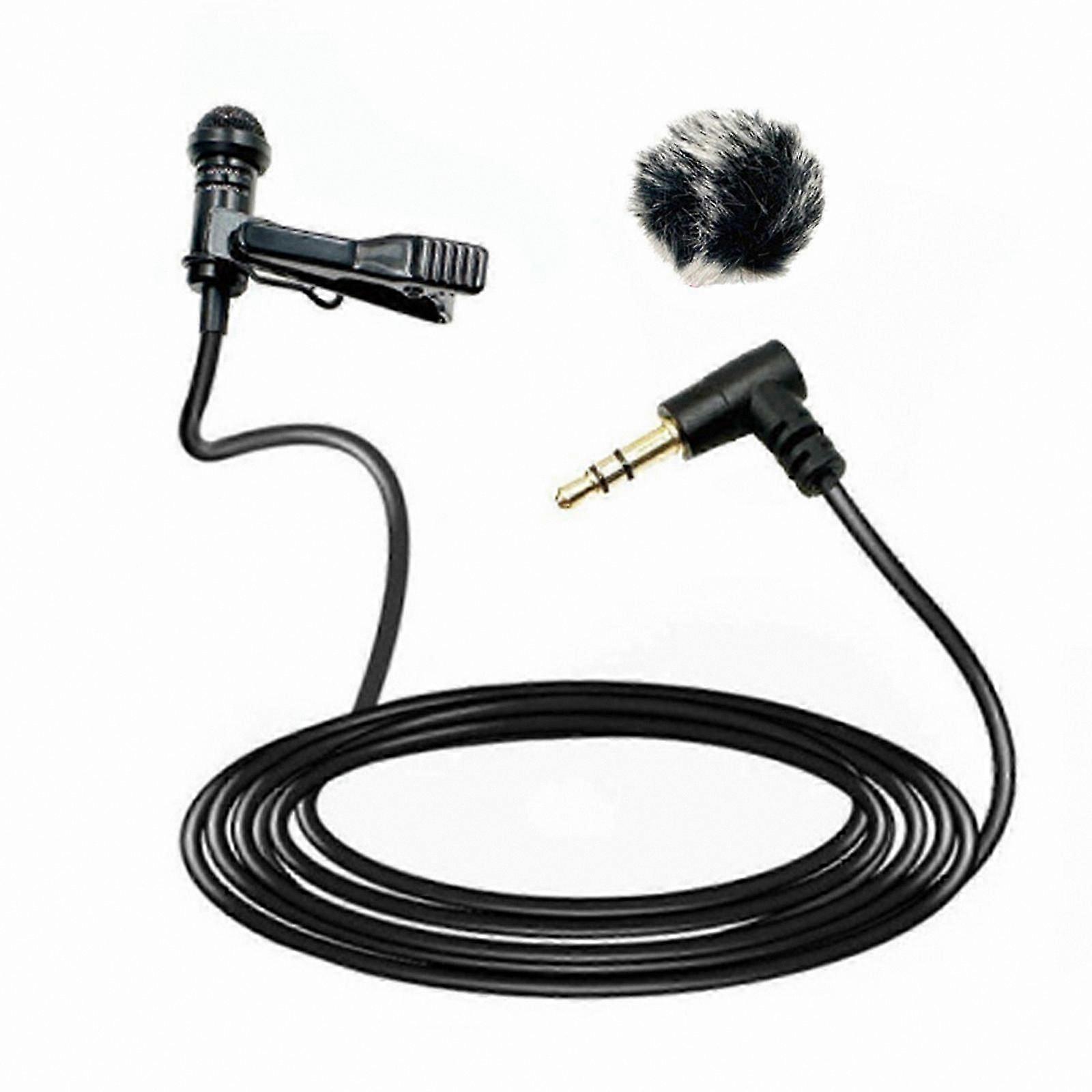 Omnidirectional Lavalier Microphone with Long Cable for Presentations and Lectures Wireless Feature Included