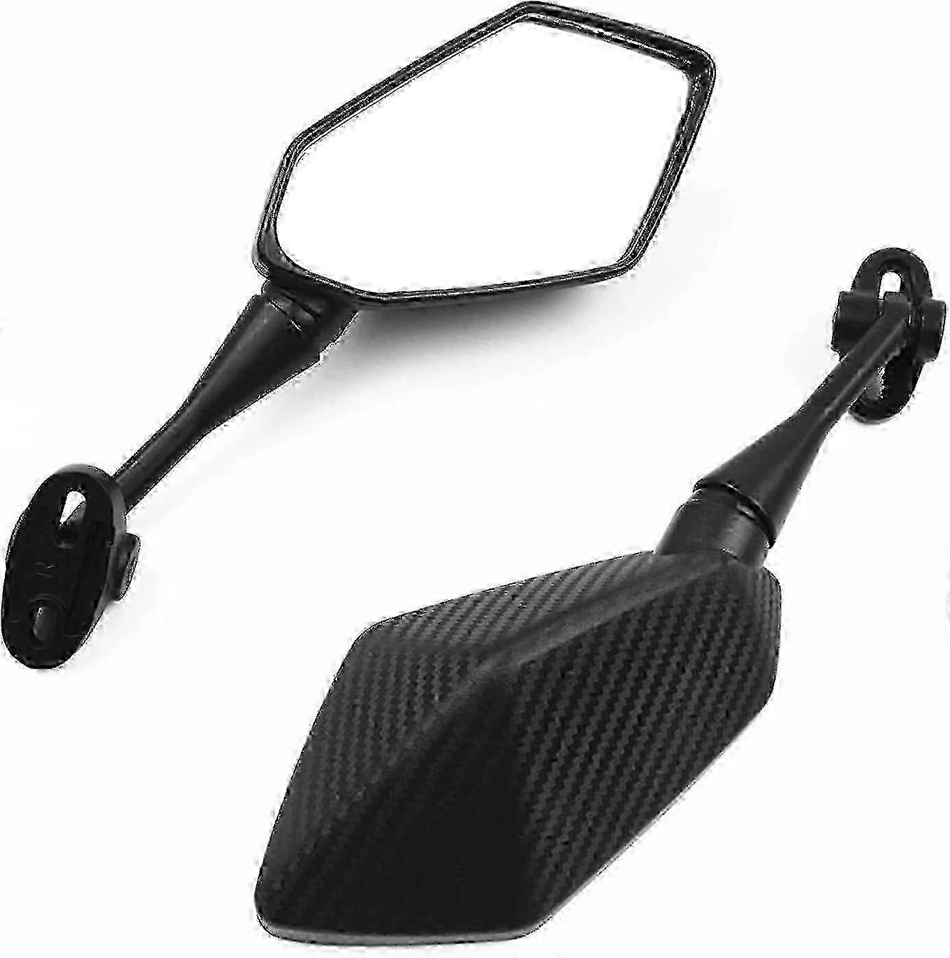 YZF R1 R6 FZ6R bike mirrors in matte black surface--Carbon A