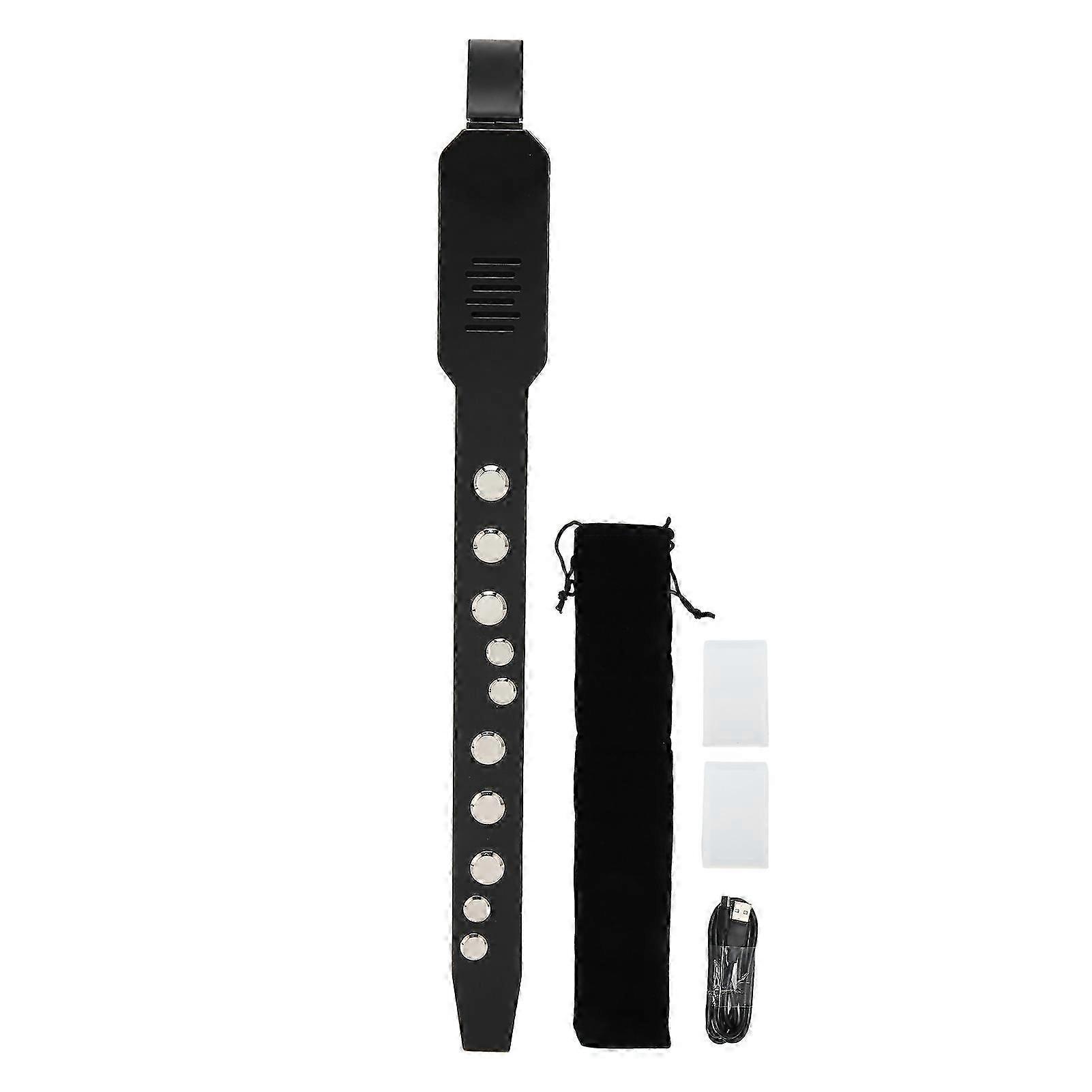 Digital Wind Instrument MIDI Connectivity 10 Tones Rechargeable Mini Electronic Wind Instrument with 12 Accompaniments Black