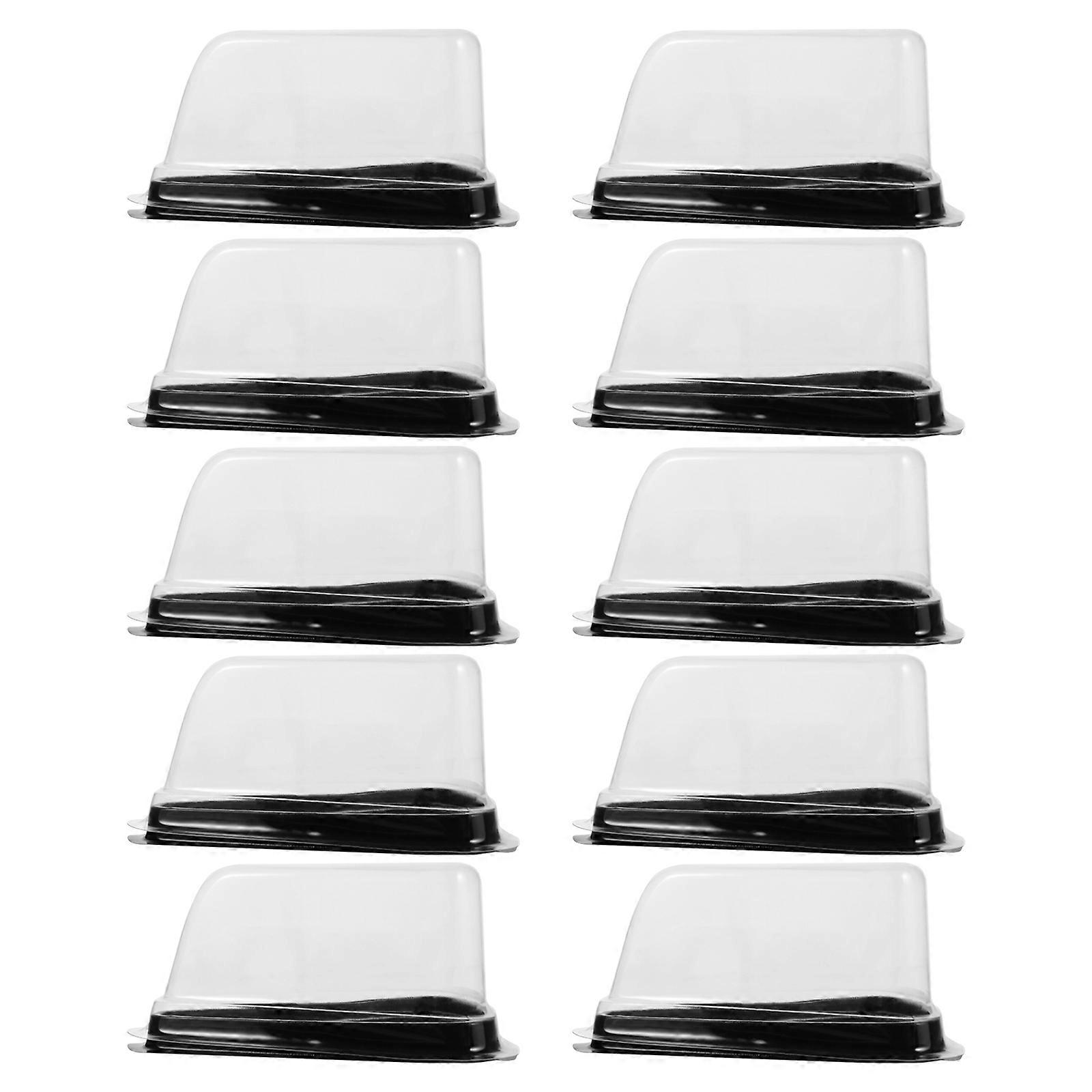 Triangular Packing Boxes 100Pcs For Food Storage And Transportation Black PE Material