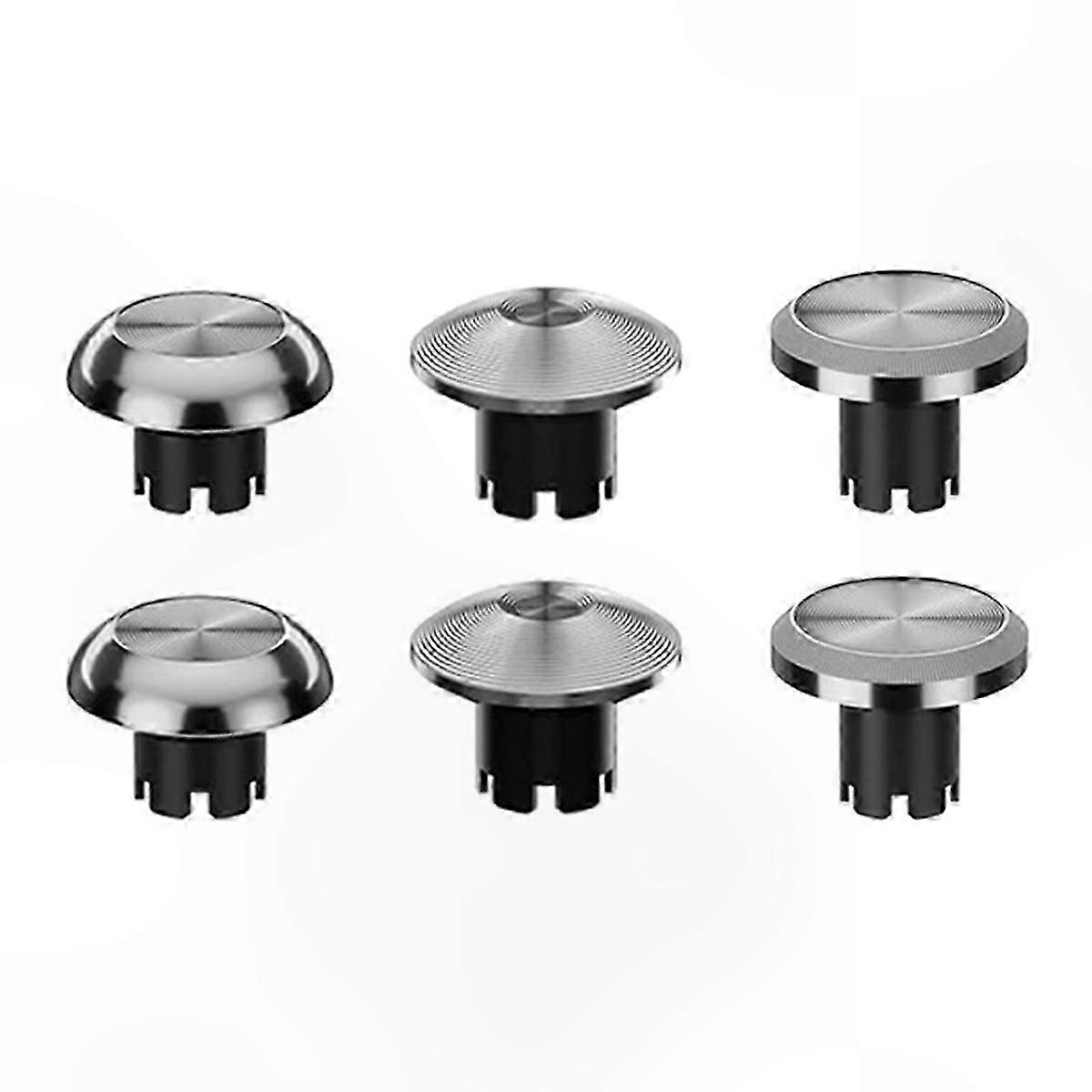 6-in-1 Interchangeable Metal Thumb Joystick Caps for Game Controllers