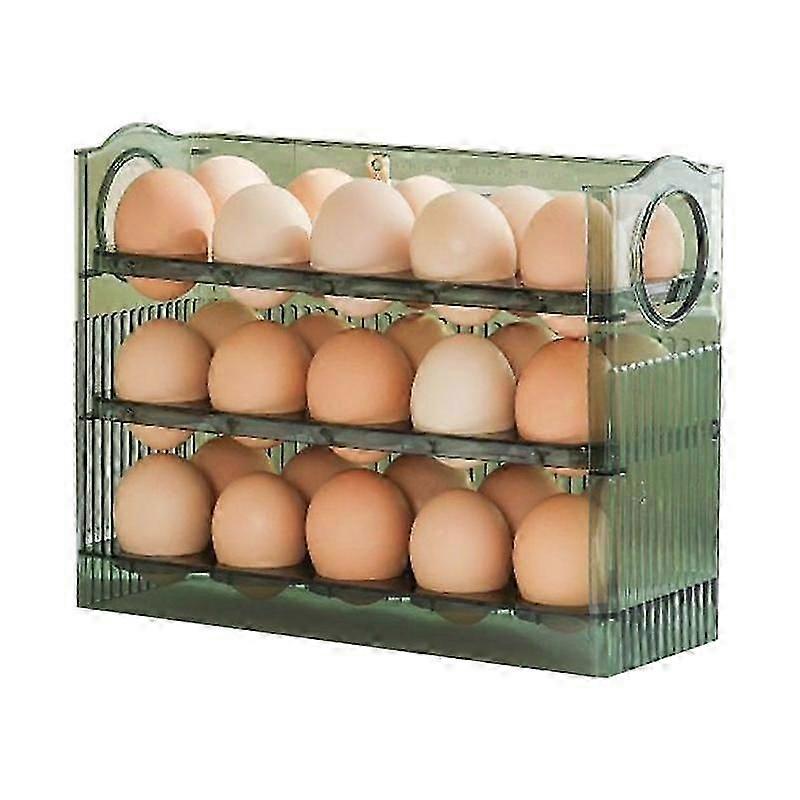 3 Layer Egg Holder for Refrigerator, Large Capacity Egg Tray 30 Grid