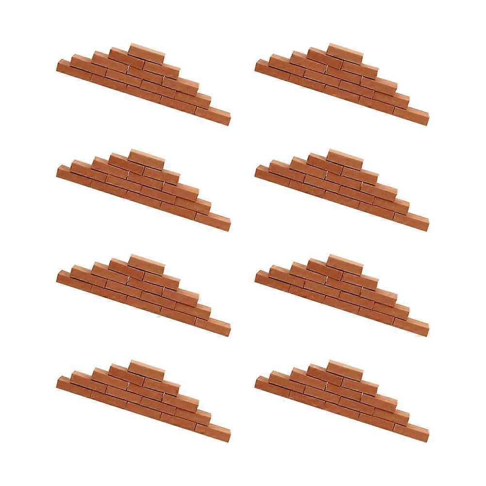 Miniature Brick Ornament Miniature Brick for DIY 100Pcs Brown Clay Toys