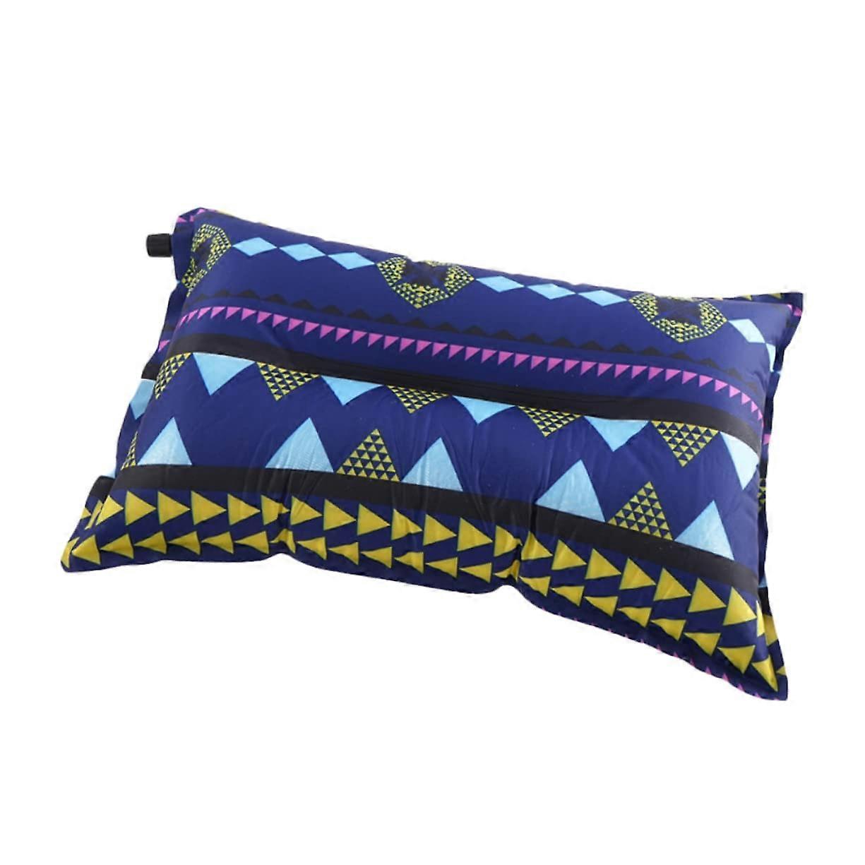 1pc Travel Pillow Automatic Inflation Camping Pillow for Outdoor National Style Soft Comfortable Multi 45*30cm