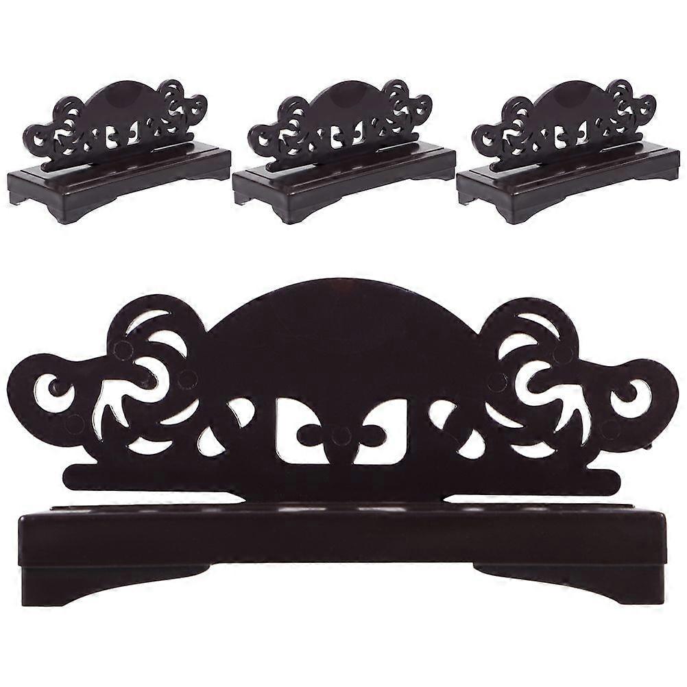 4pcs Folding Fan Stand Fan Display Base Decorative Hand Fan Showing Rack Fan Holder