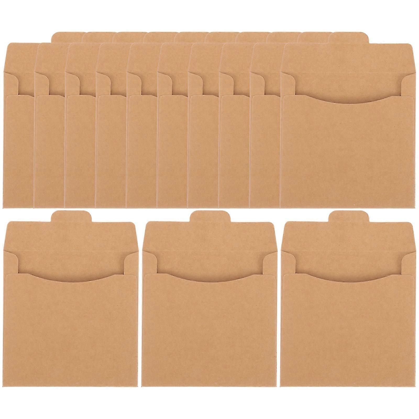 50 قطع كرافت ورقة مؤتمر نزع السلاح الأكمام دي في دي التعبئة والتغليف حقيبة تخزين القرص المضغوط المغلفات