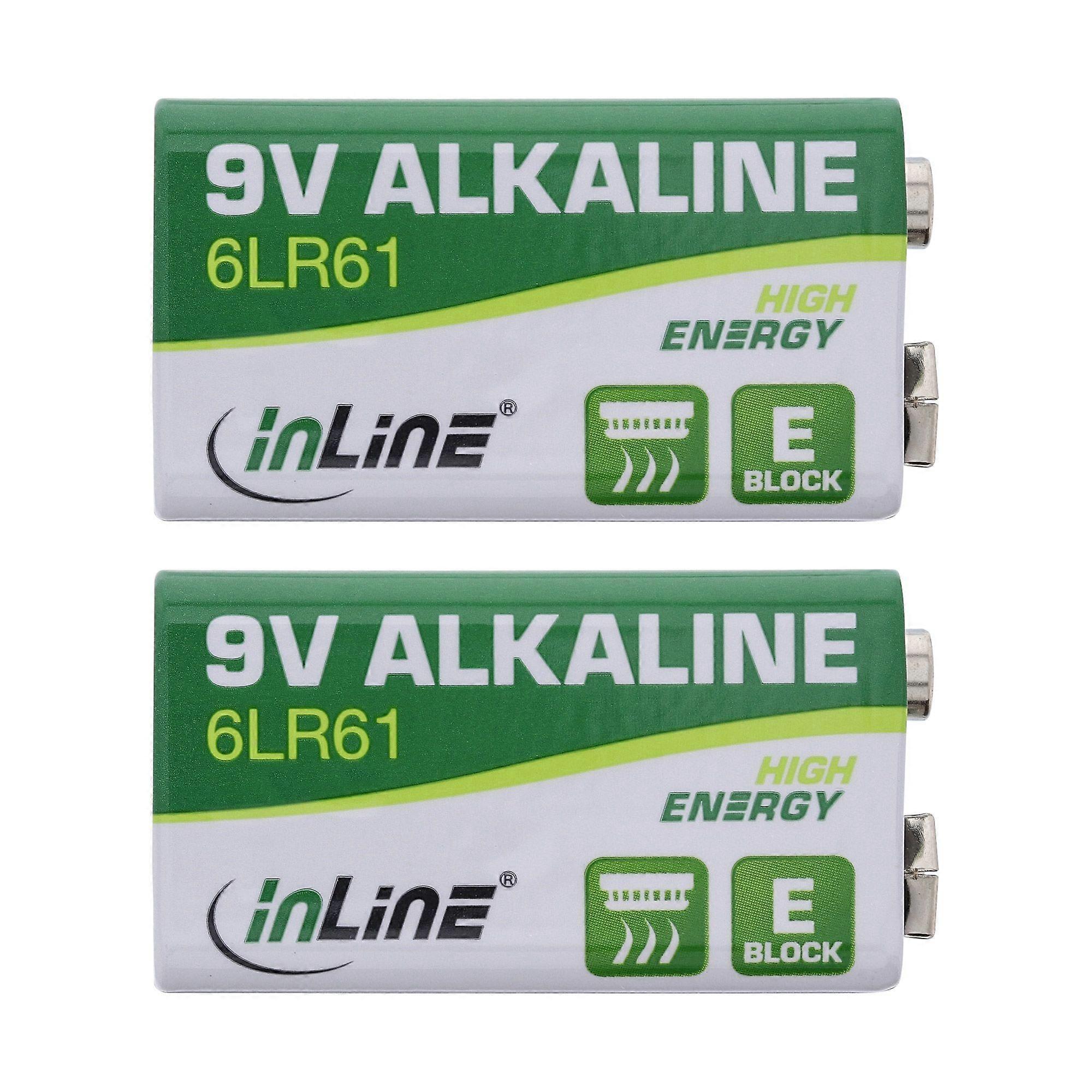 InLine 01299 E Batterie - 6LR61 - Alkaline - 9 Volt - 2 Stück