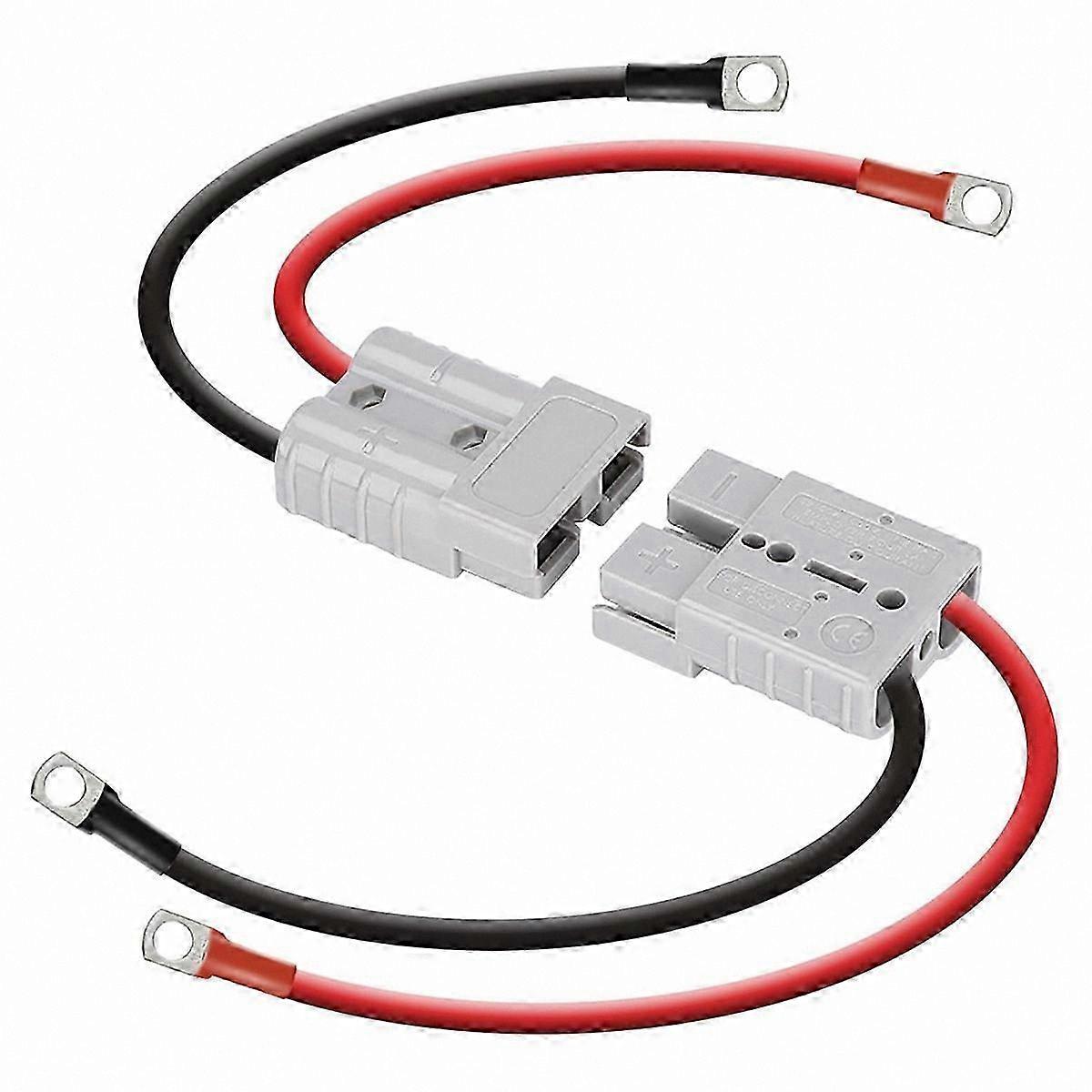 50A Anderson Connector Kit with 8 Gauge 30cm Battery Cables, Waterproof Quick Connect Disconnect Plugs for Electrical Connections