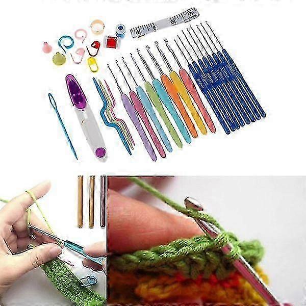 53pcs Crochet Hooks Knitting s Knit Weave Craft Yarn Set