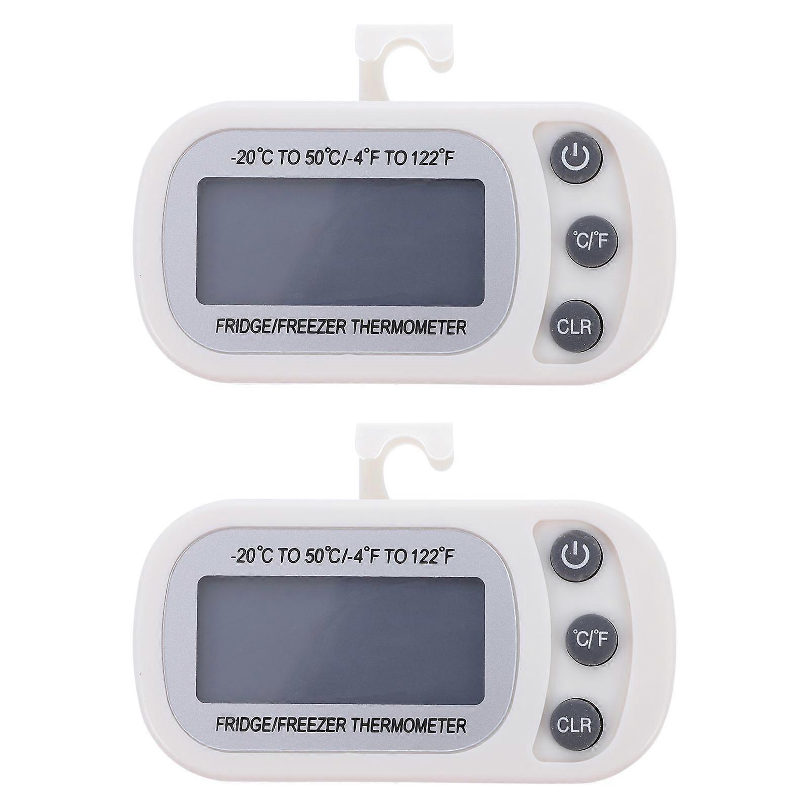 2pcs Waterproof Refrigerator Fridge Thermometer Digital Freezer Room Thermometer