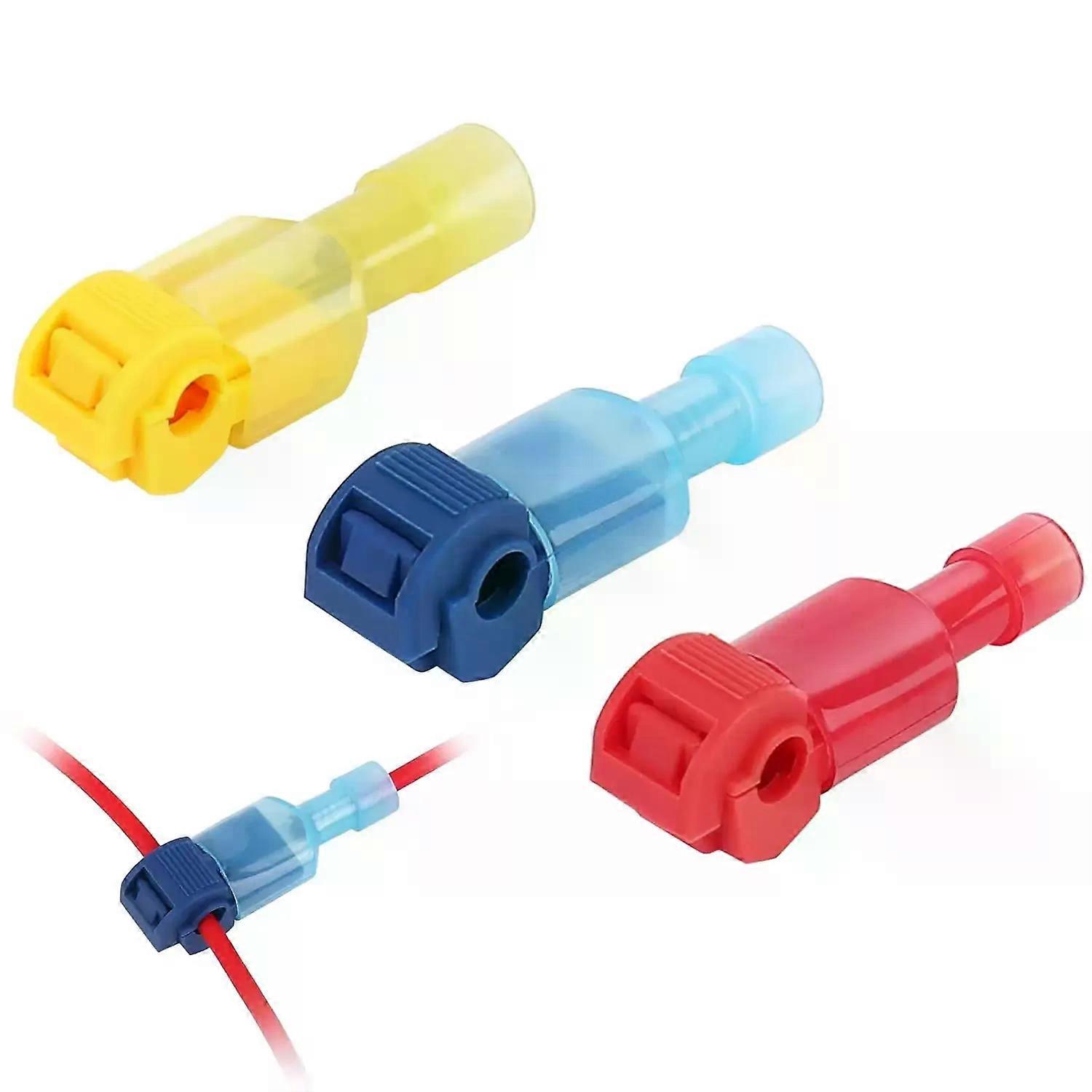 40Pcs(20Set) T Shape Electrical Cable Connector Quick Splice Lock Wire Terminal Crimp Electric Wire Connectors
