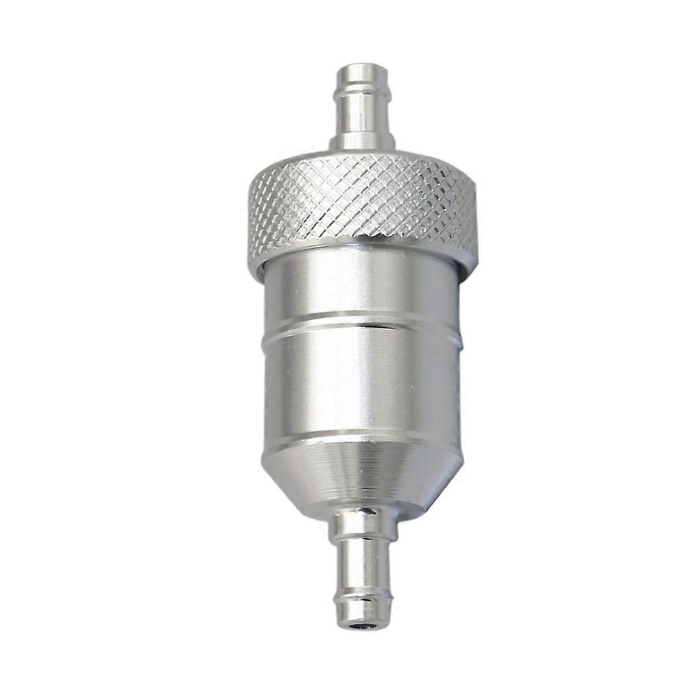 Gasoline Filter Cnc Aluminum Alloy Motorcycle Accessories for Automobile Use Silver Removable and Cleanable 1Pcs