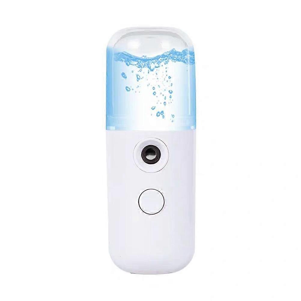 Instant Cooling Mist Handheld Water Replenisher Facial Sprayer Travel Portable White Nano Spray 1Set