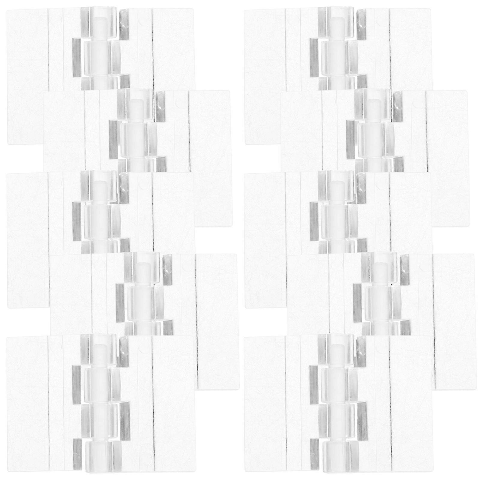 Folding Hinge Acrylic Hinges 10Pcs Transparent for Cabinet Drawers Use