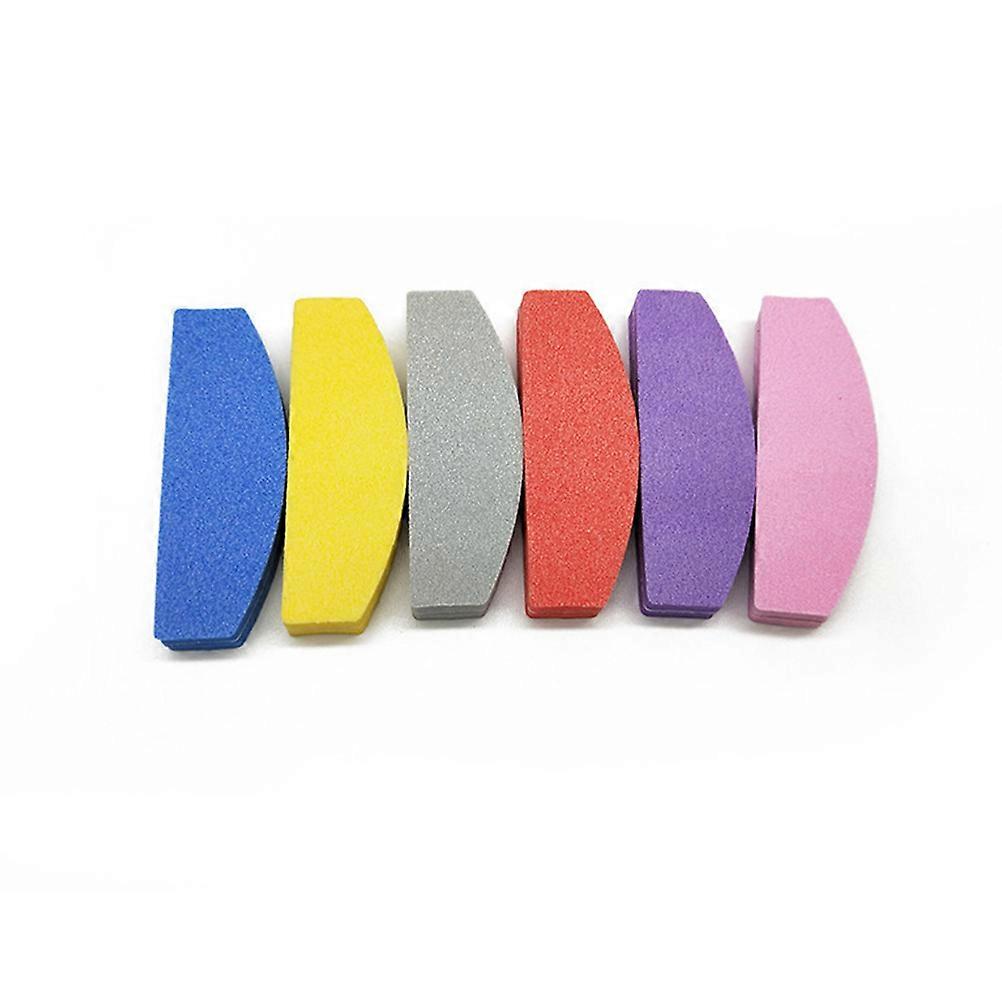 Nail File Sponge Short Mini Half-Moon Shaped for Accurate Grinding 20Pcs