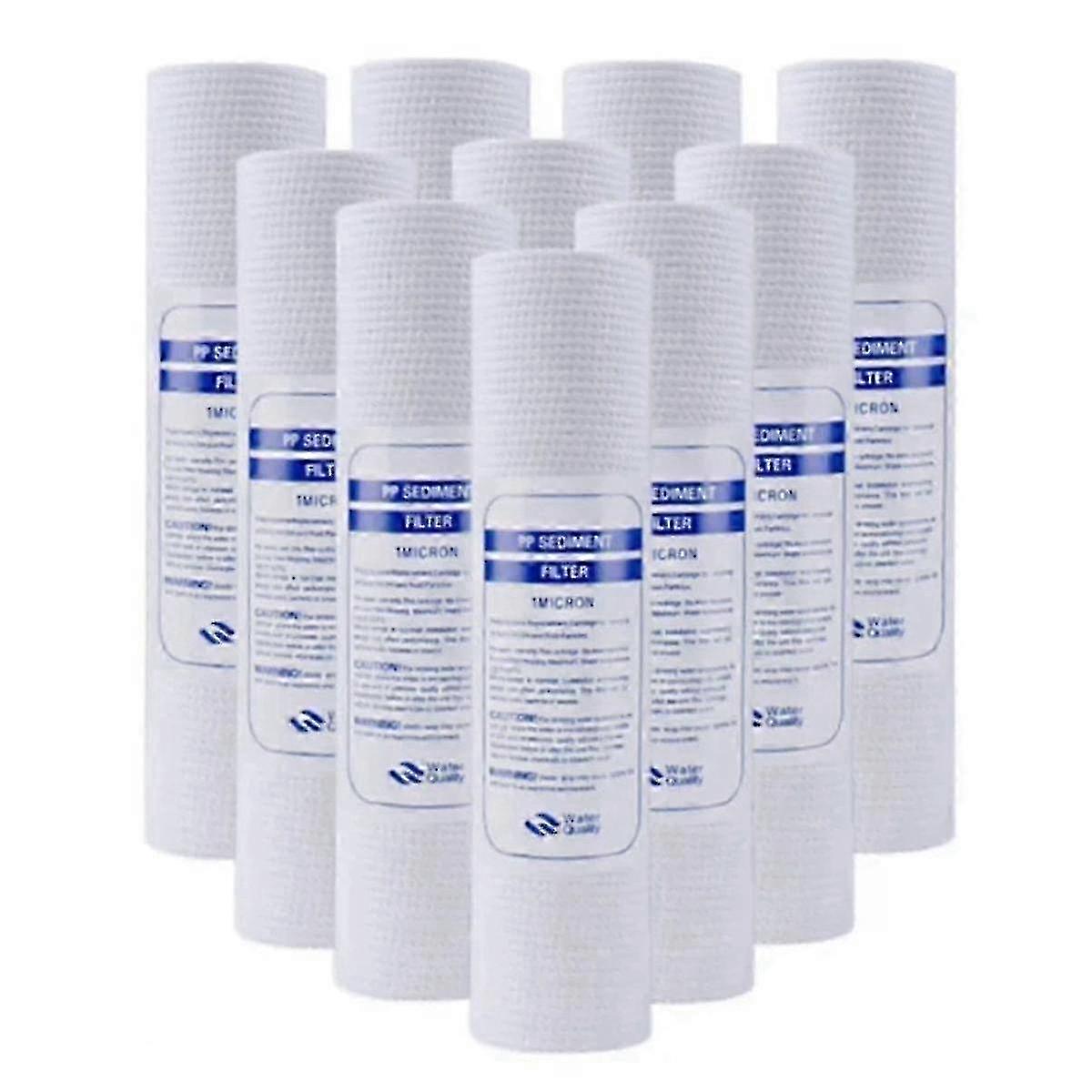 10 PCS Universal Water Filter PP Cotton Filter Sediment Water Filters Polypropylene Material , 5 Mi