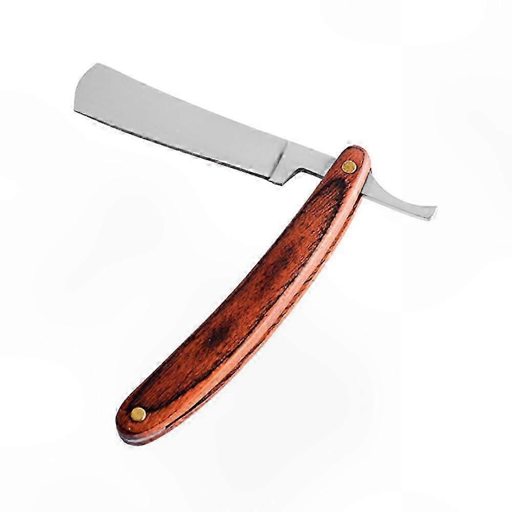 Straight Razor with Wood Handle for Shaving and Beard Care - Sharp Blade for Professional Use