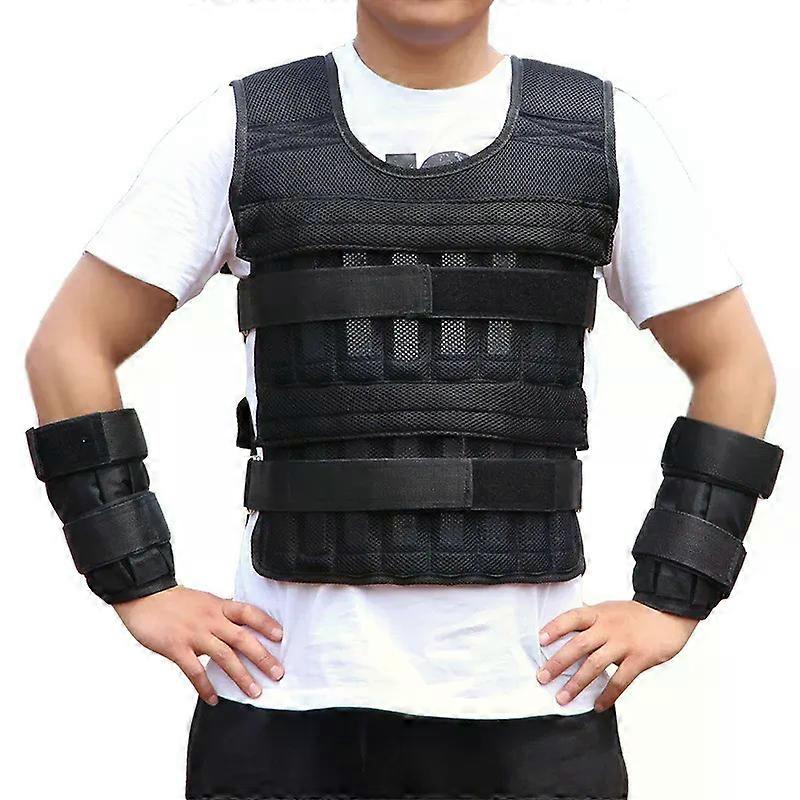 20kg Loading Weighted Vest Adjustable Loading Weight Jacket Boxing Running Sling Weight Training Workout Fitness Exercise Vest
