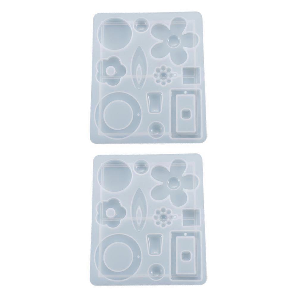 Silicone DIY Earplug Molds for Craft 2Pcs Flower Earring Casting Tools