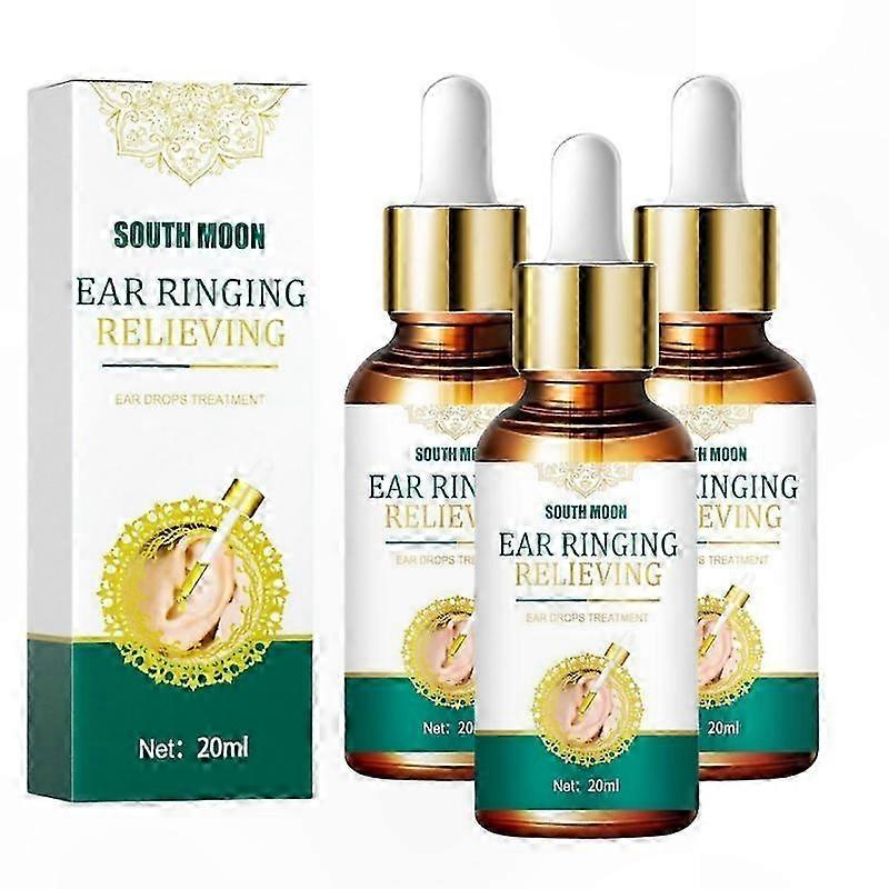 3-Pack 20ml Ear Relief Drops for Ringing Support Otitis Health Care Solution