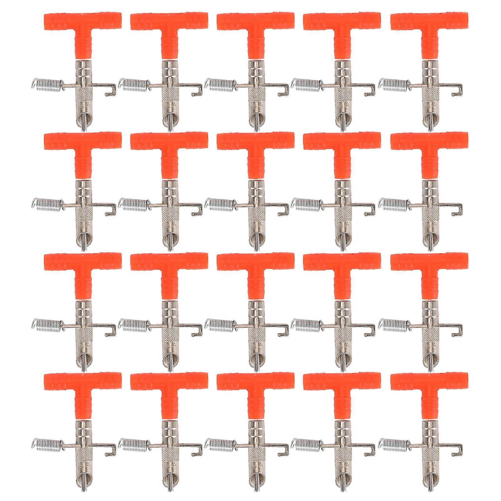 Lot de 20 fontaines à eau automatiques à trois voies pour lapins, poulets, canards, fournitures d'alimentation en eau